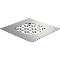 4010171 DRAIN COVER SQR SNP CHR Danco 4-1/4 in. Chrome Gray Square Drain Cover (Pack of 1)