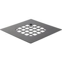4.25 in. Square Stainless Steel Drain Cover, Matte Black
