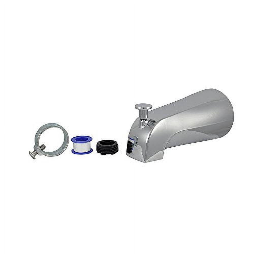 Chrome Tub Spout with Diverter and Installation Kit