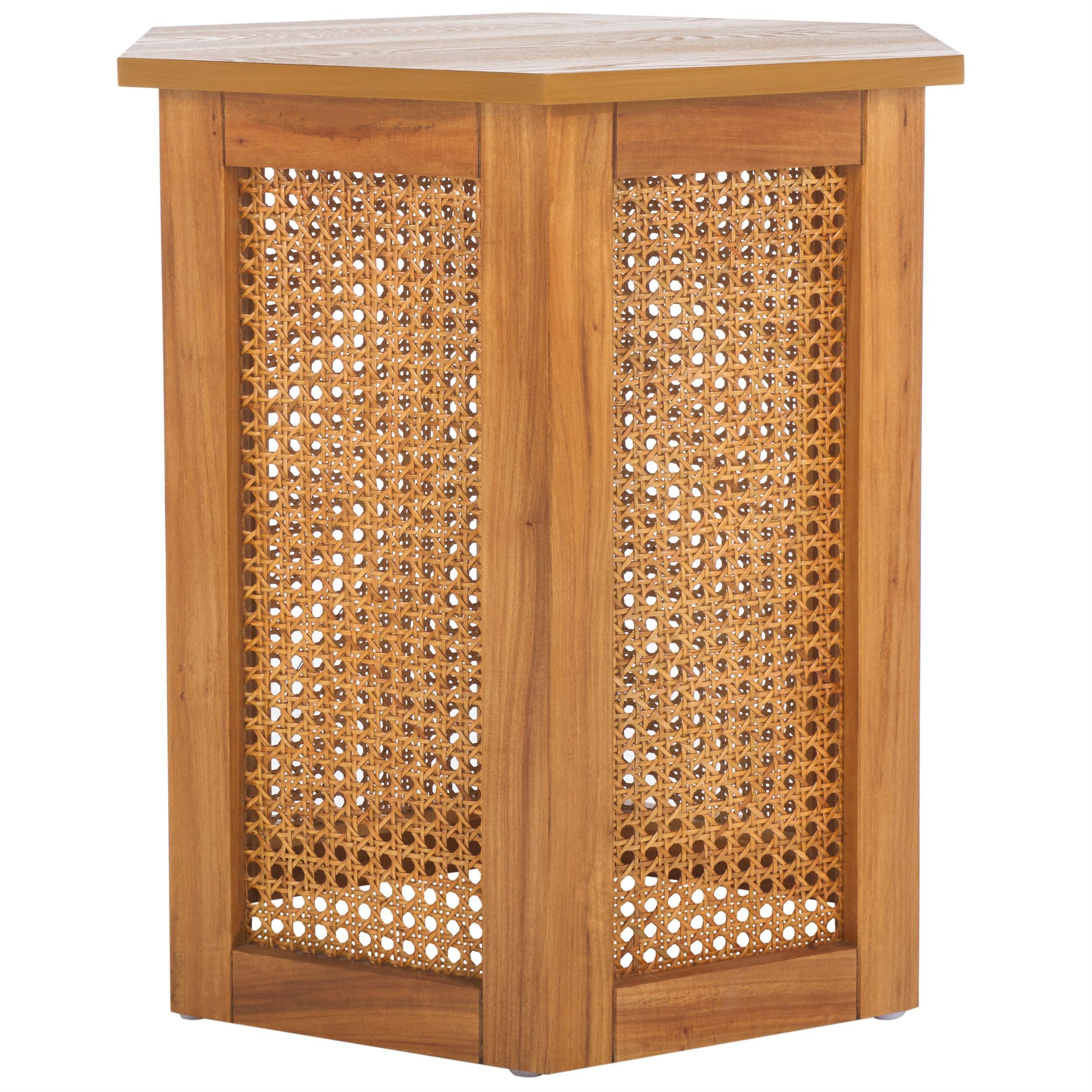 Danez Hexagon Cane Accent Table - Safavieh