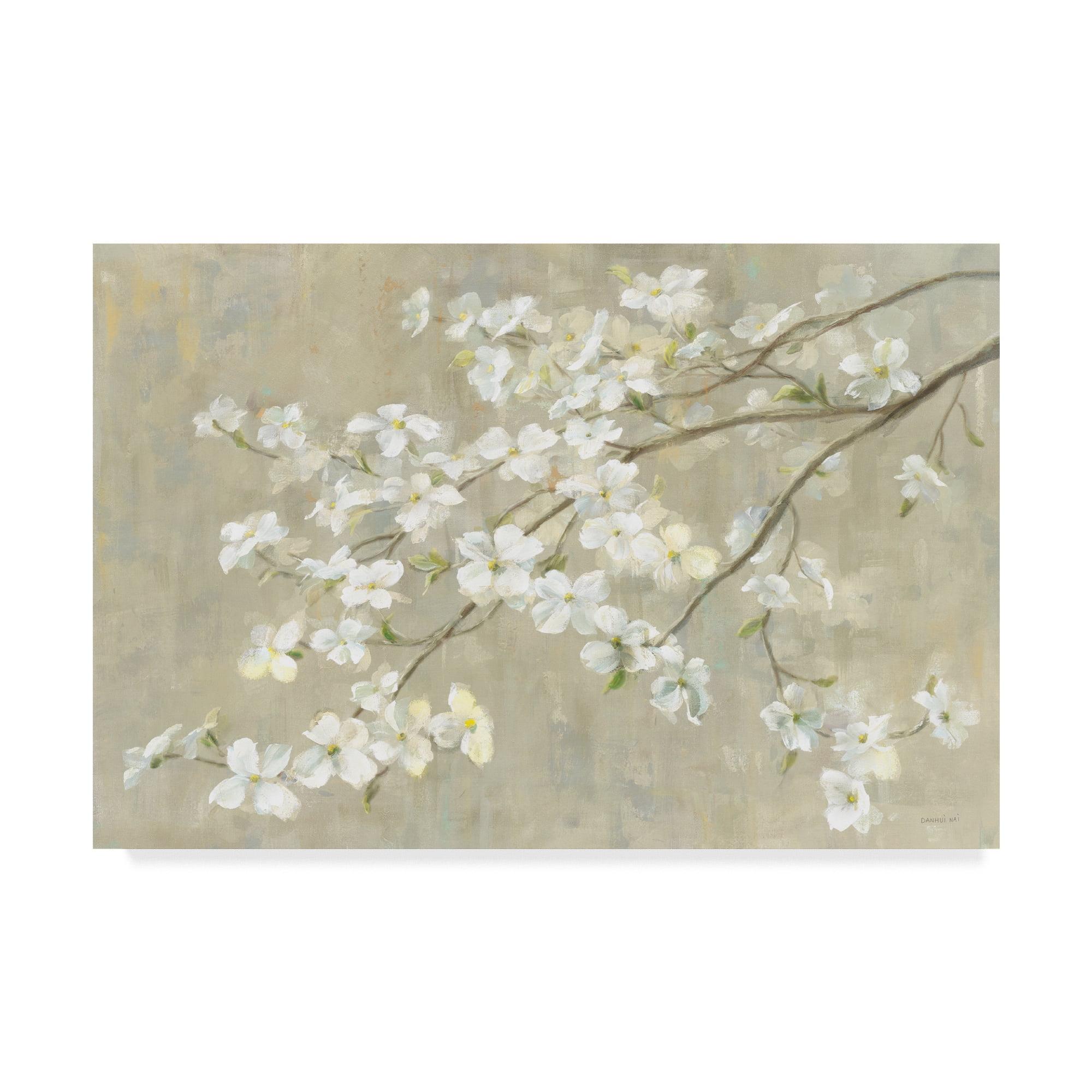 Trademark Fine Art -Danhui Nai 'Dogwood In Spring Neutral Crop' Canvas Art