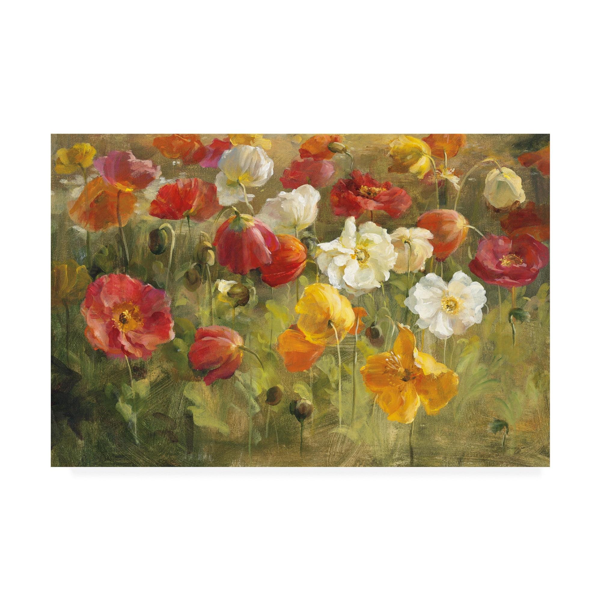 Danhui Nai Poppy Field Abstract Canvas Art Print 22'' x 32''