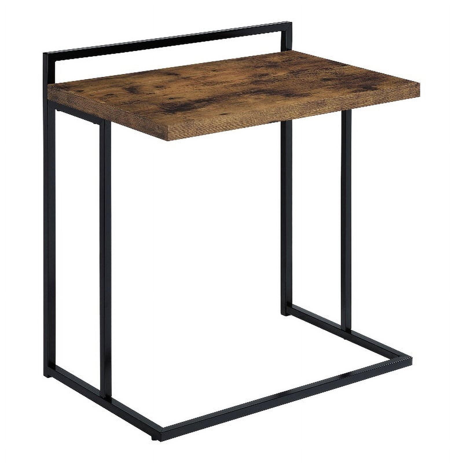 Dani 23.5'' Antique Nutmeg & Black Modern Snack Table