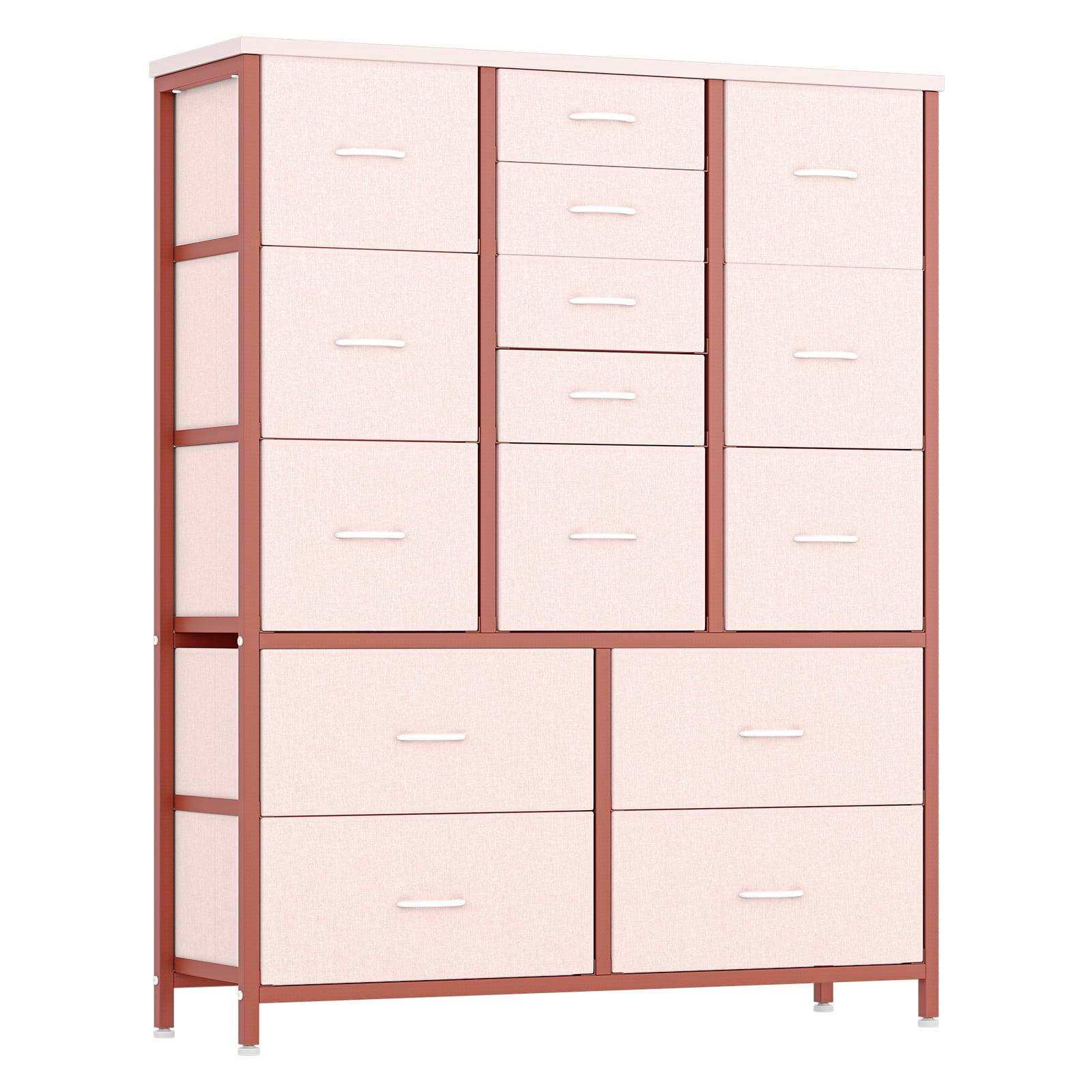 M optimized Dresser for Bedroom with 15 Drawers, Tall Dresser & Chests of Drawers, Fabric Storage Dresser for Closet, Hallway, Living Room