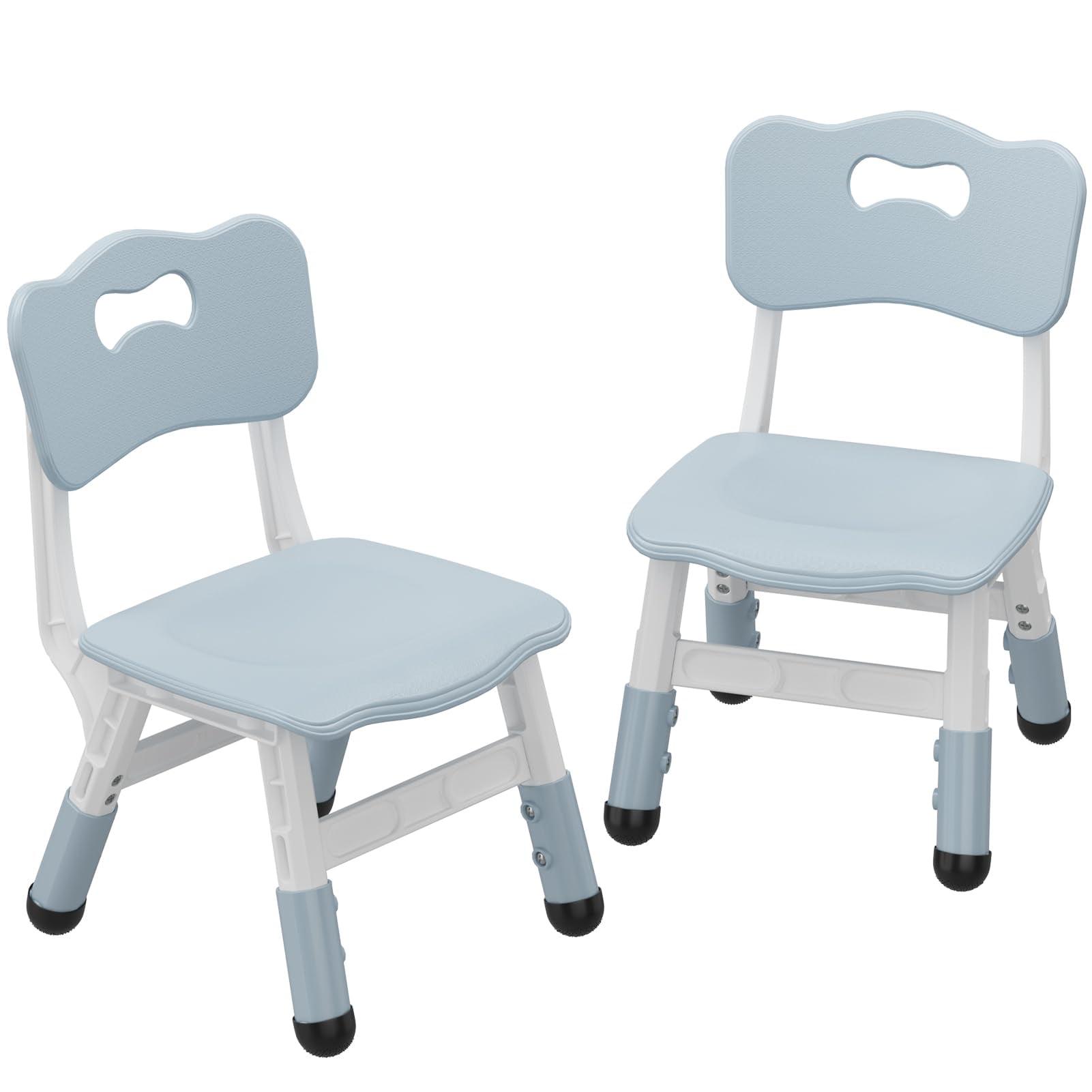 Gray Adjustable Plastic Toddler Chair Set