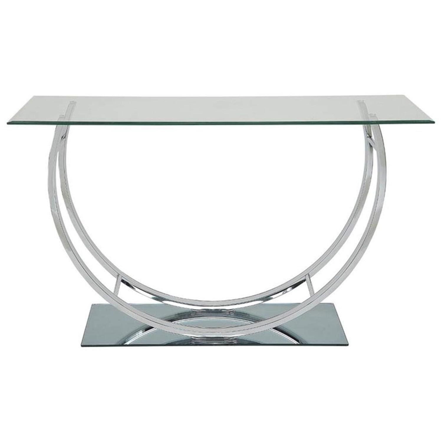 Danville 48'' Silver Mirrored Glass U-Shaped Console Table