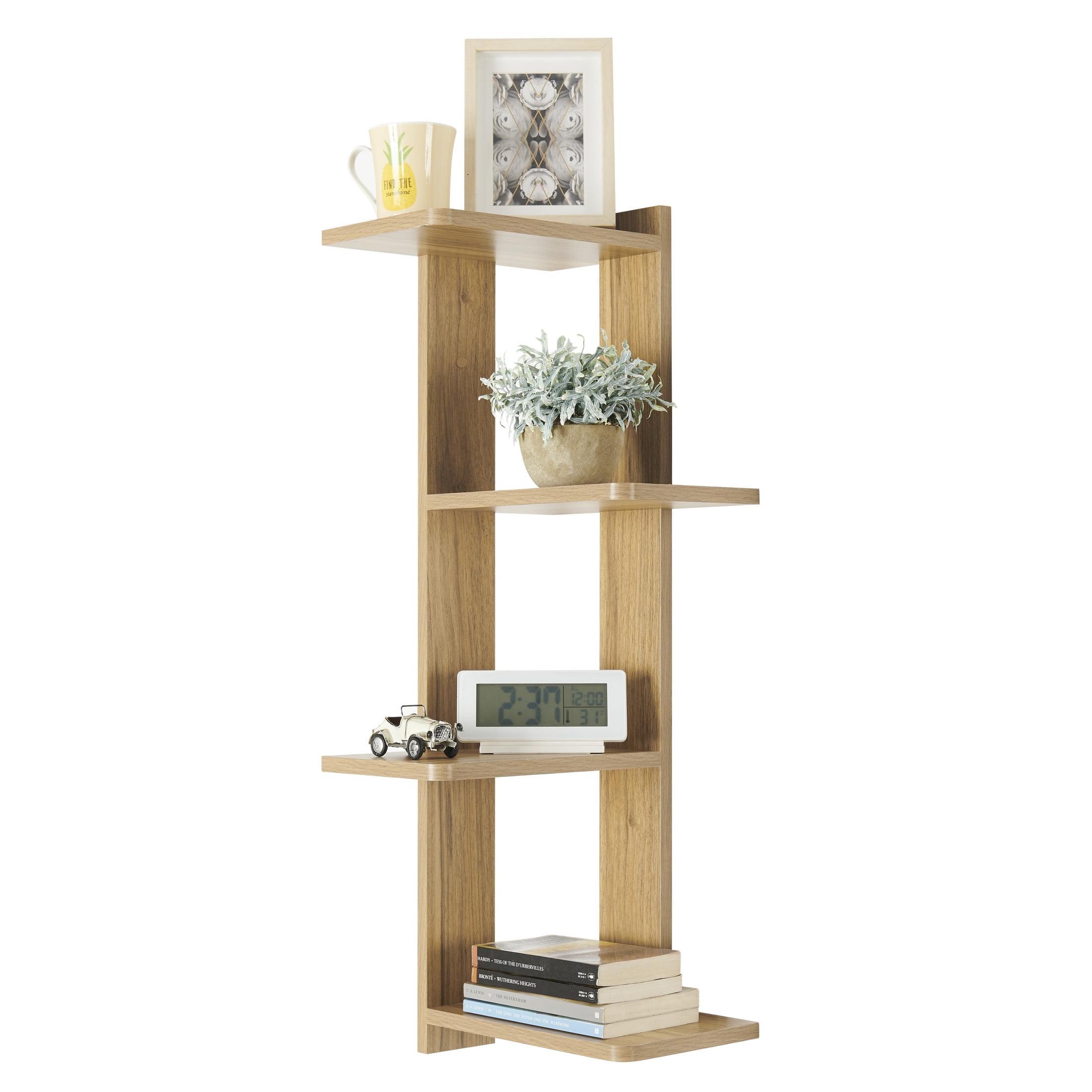 33" x 11.8" Alvar Corner 4 Tier Floating Ledge Column Wall Shelf - Danya B.