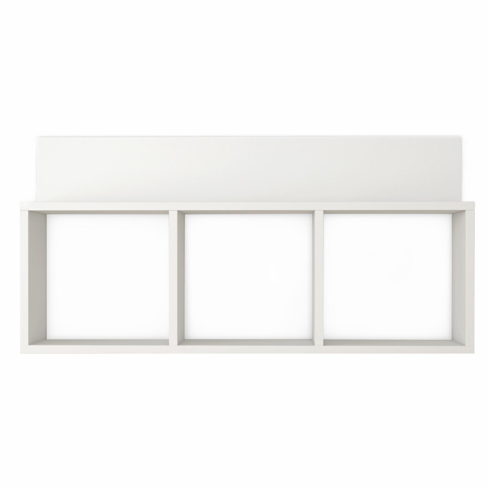 Elegant White Floating Cubbie Shelf for Modern Living