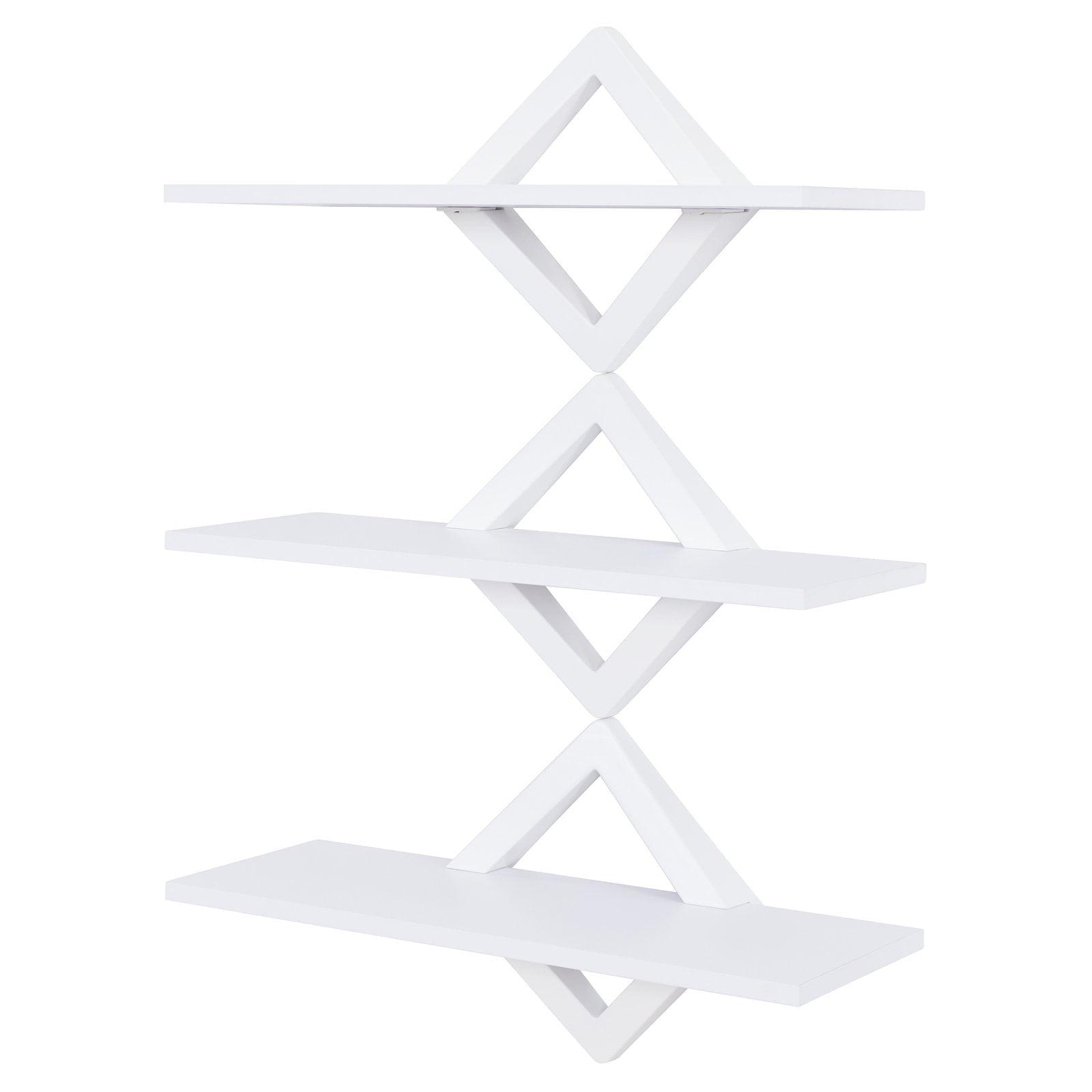 Chic White Diamonds 3-Tier Wall Mount Shelving System