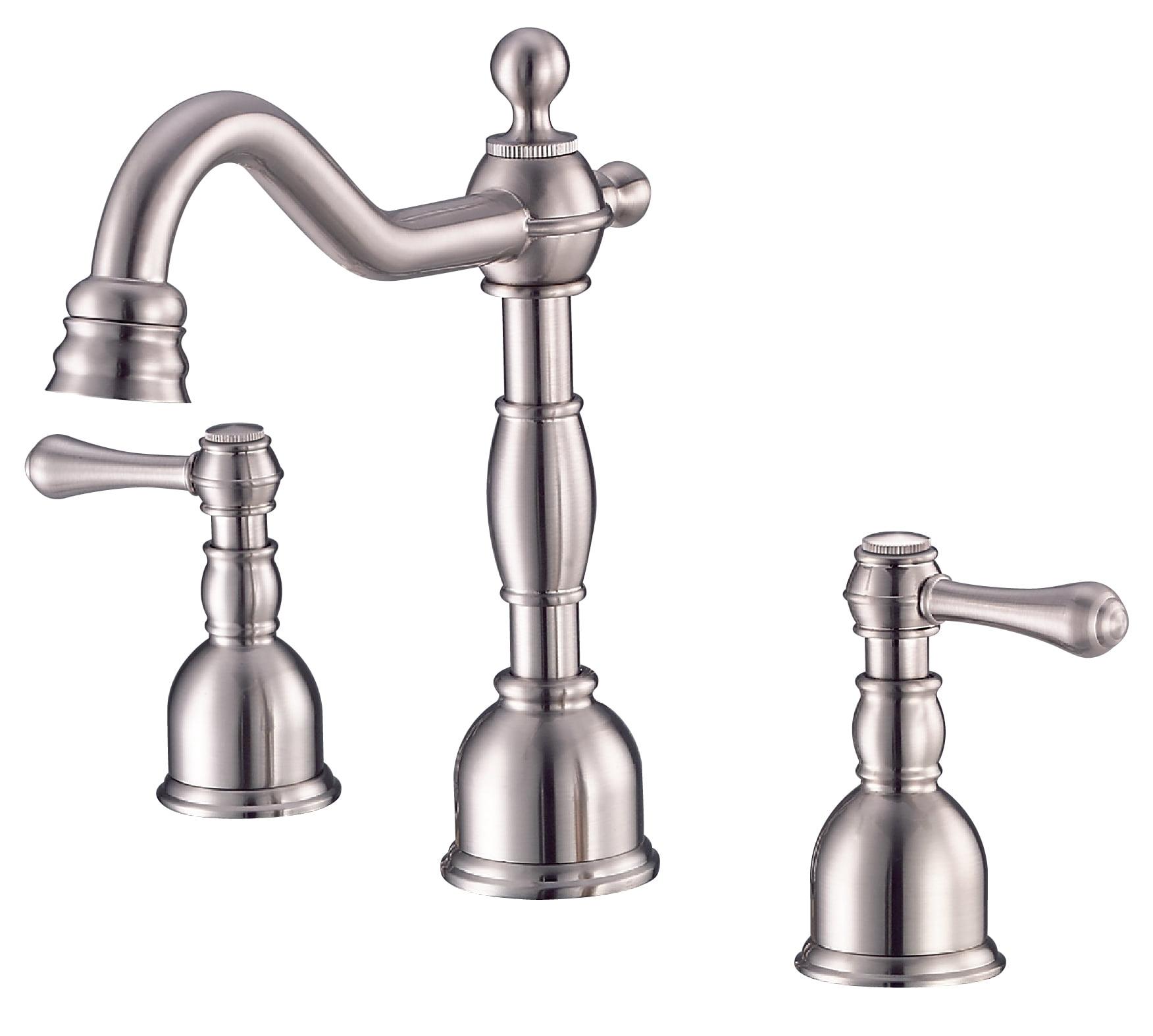 Sleek 7.5" Brushed Nickel Modern Widespread Bathroom Faucet