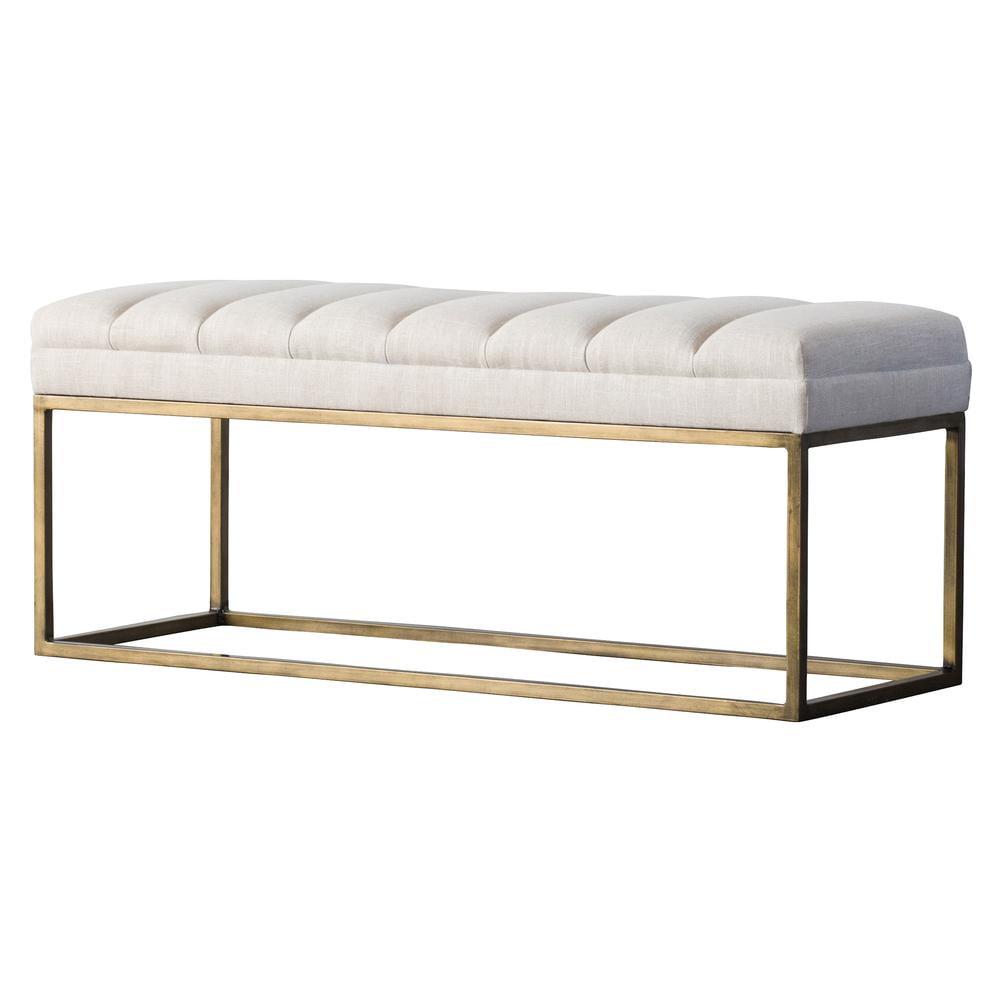 Everly Quinn Georgenia Boucle Upholstered Bench
