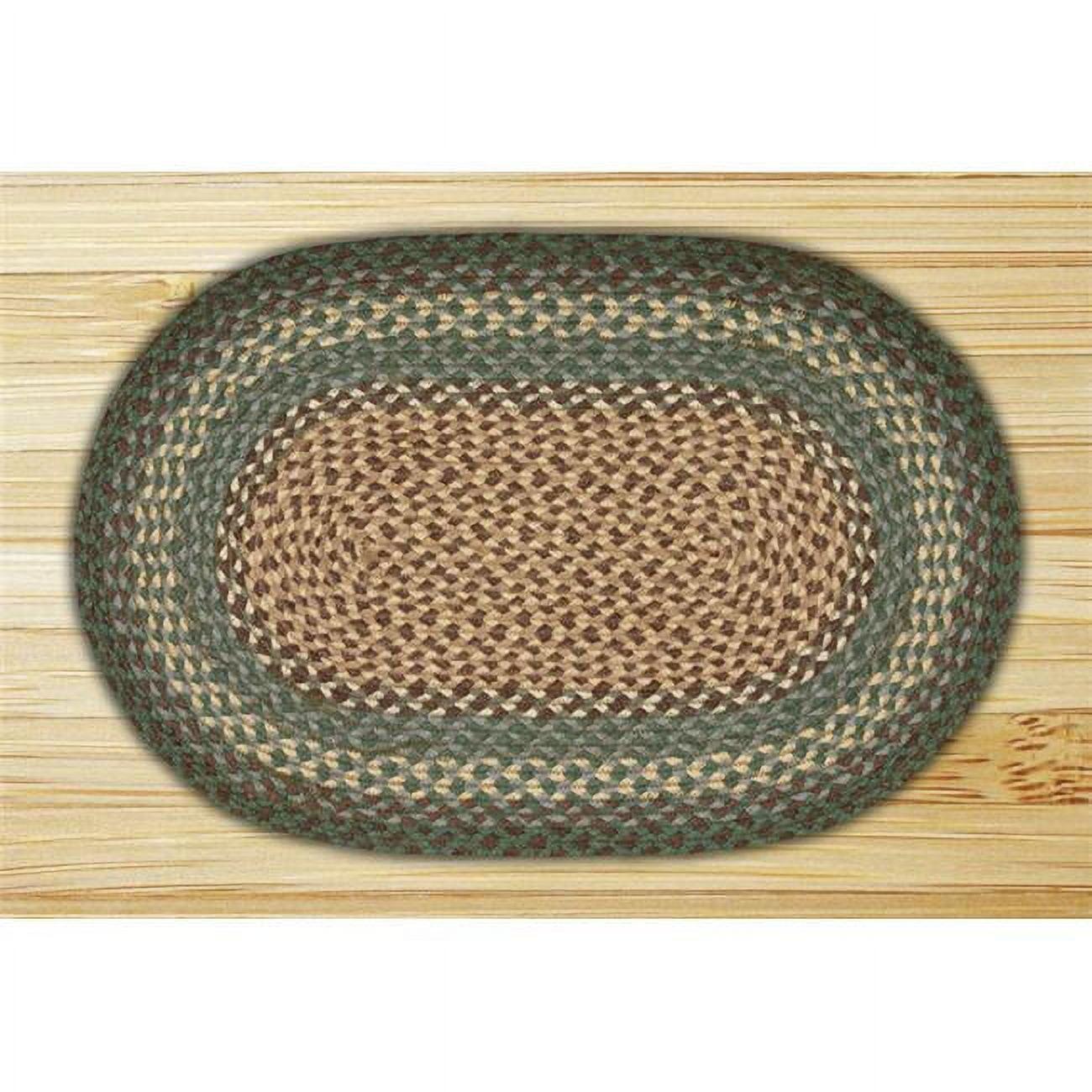 Hermina Hand-Braided Green/Beige Area Rug