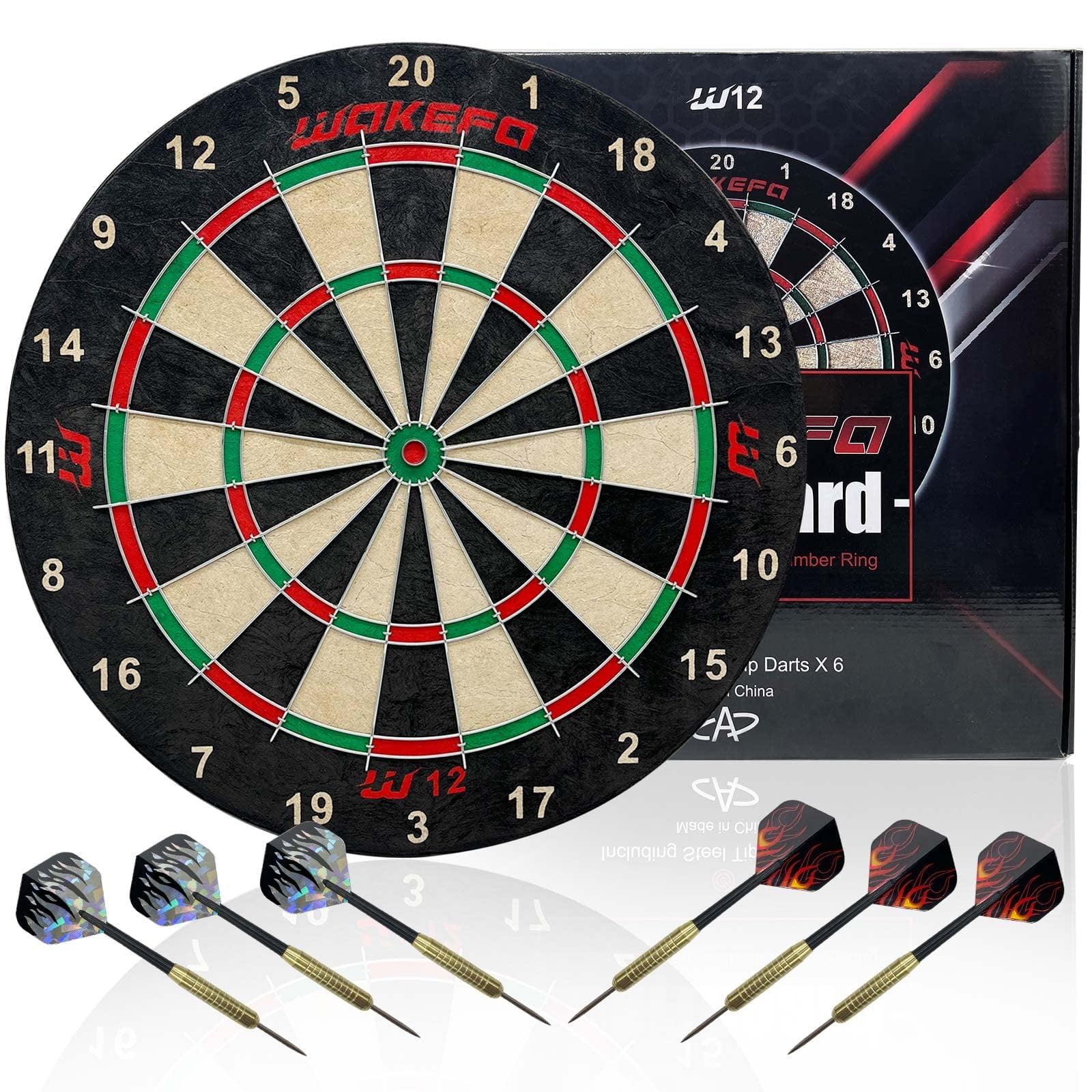 Bristle Dartboards Dart Board Set: High-Grade Compressed Sisal Dart Board Set with Print Numbers and Staple-Free Bullseye, Dart Board Suitable for Adults in Party/Competition/Bar/Garage/Game