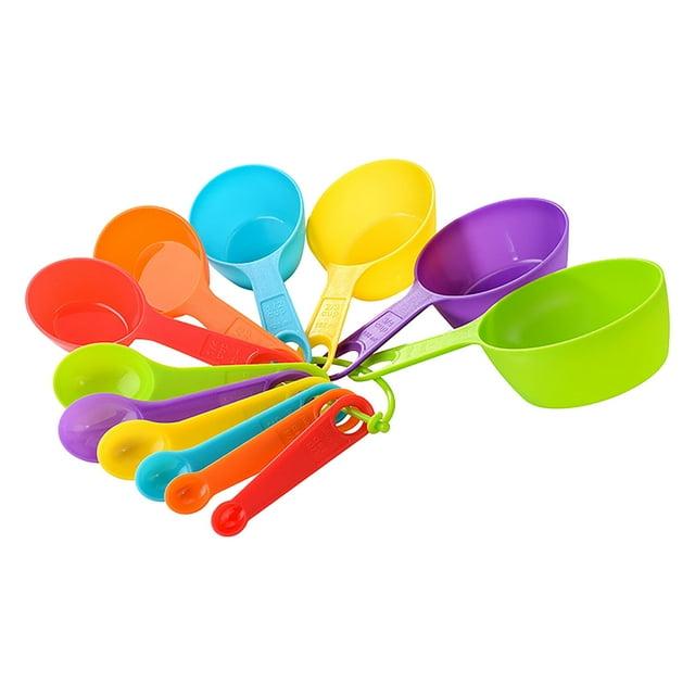 SPOORYYO 12-Piece Colorful Stackable Measuring Cup and Spoon Set for Precise Baking and Cooking