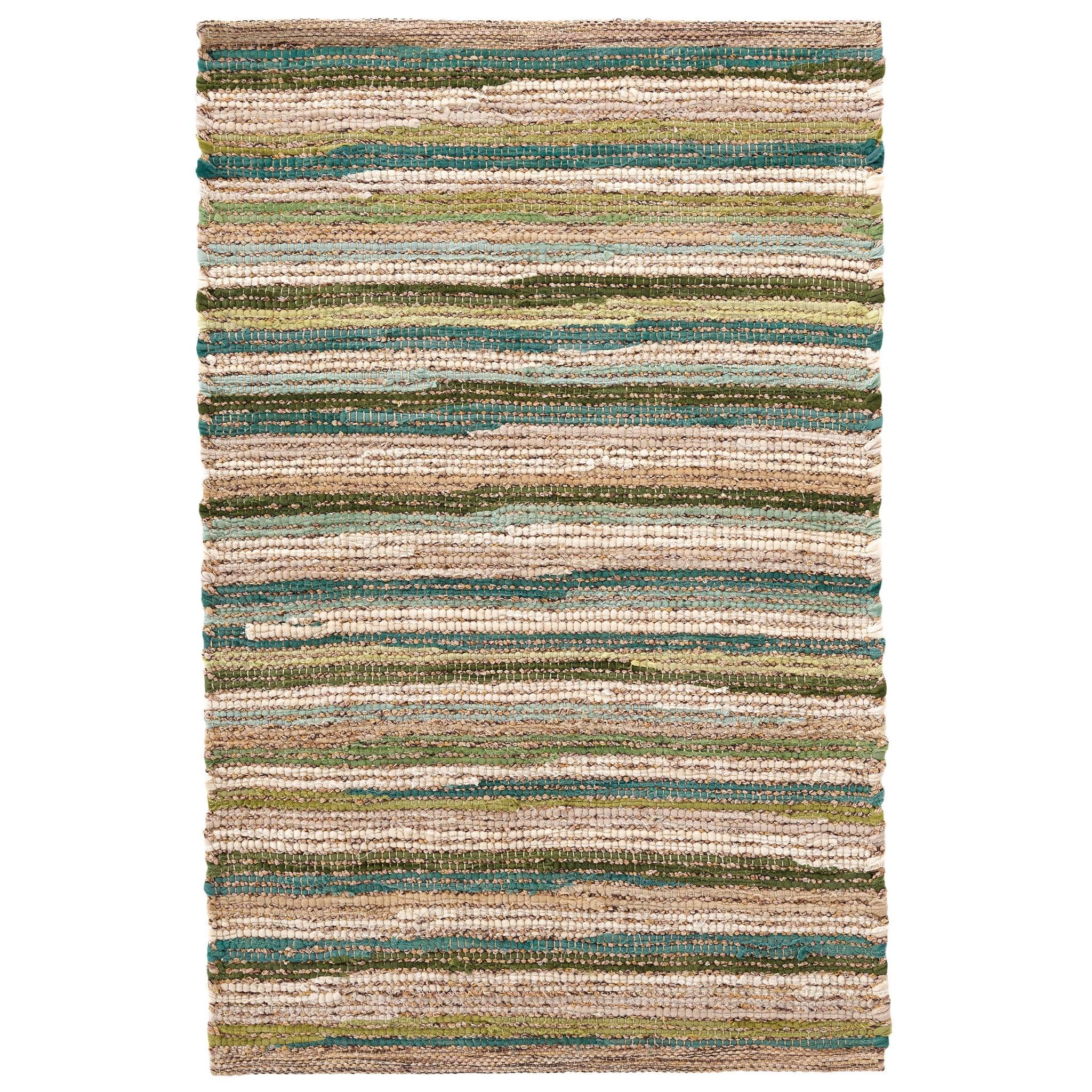 Francisco Green Handwoven Cotton Rug