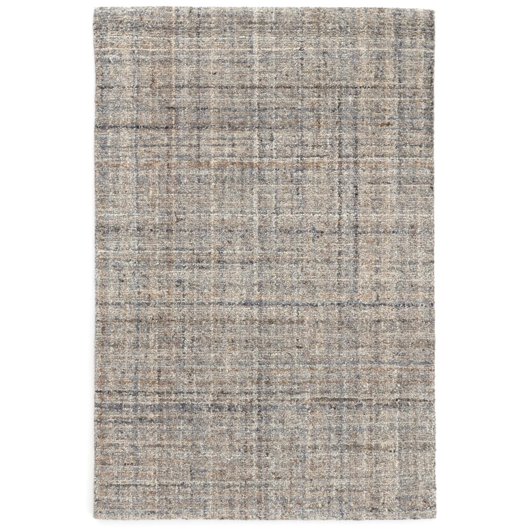 Harris Blue/Brown Hand Micro Hooked Wool Rug