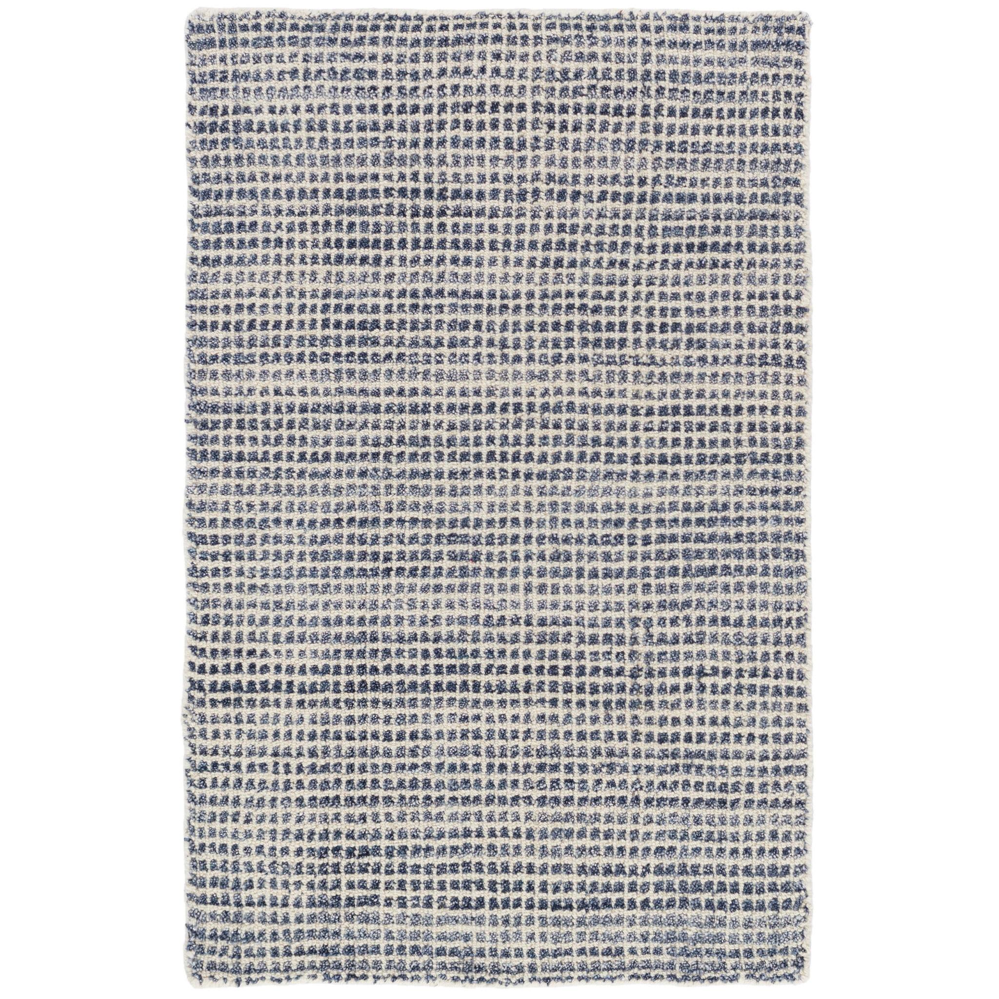 Homer Blue Hand Loom Knotted Wool/Viscose Rug