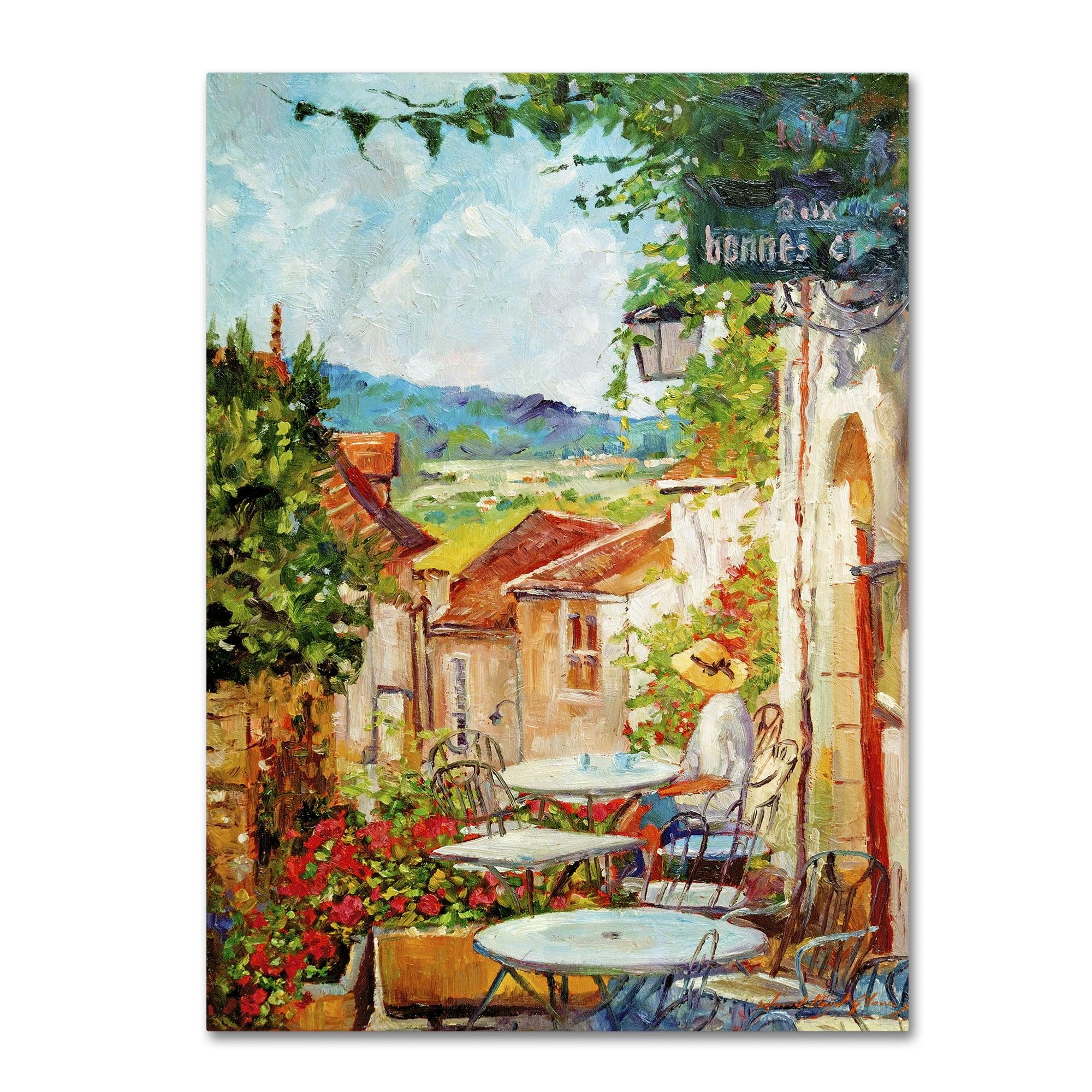 Trademark Fine Art " Provence Cafe Morning " by David Lloyd Glover
