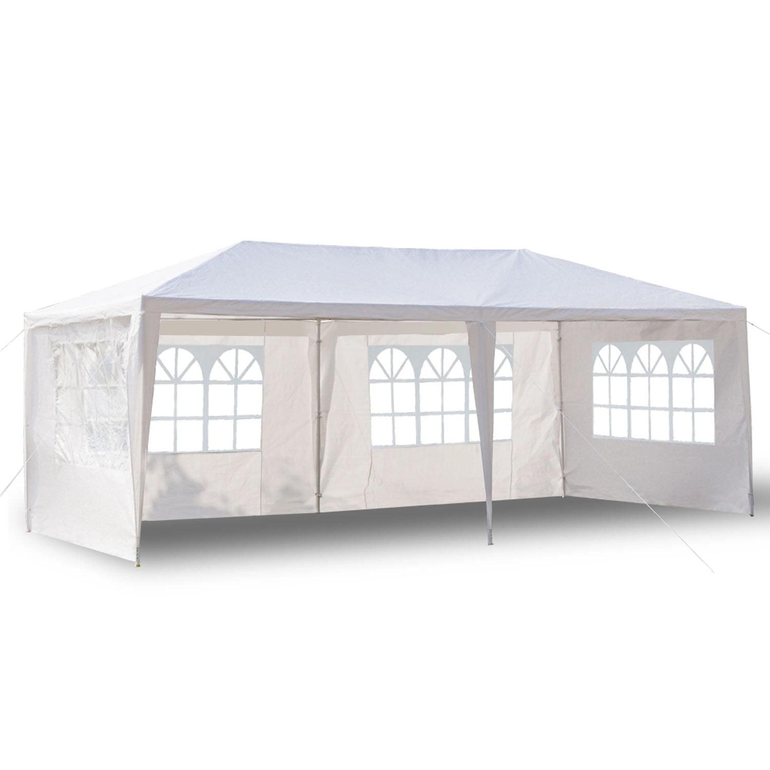 White 10'x20' Outdoor Canopy Tent with Removable Sidewalls