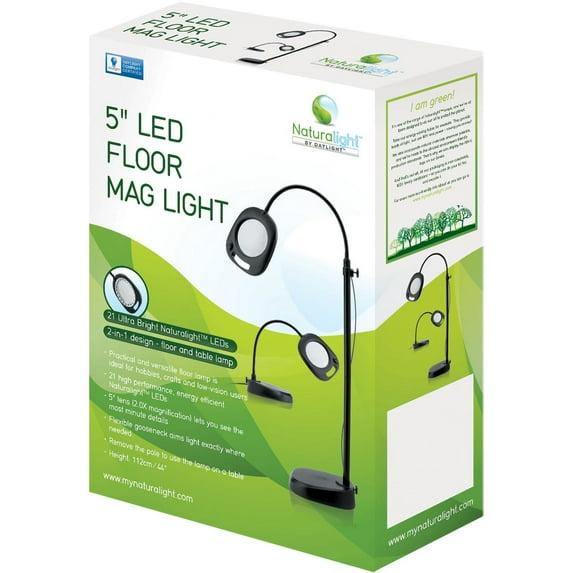 Daylight Naturalight LED 5" Floor Magnifying Light-Black