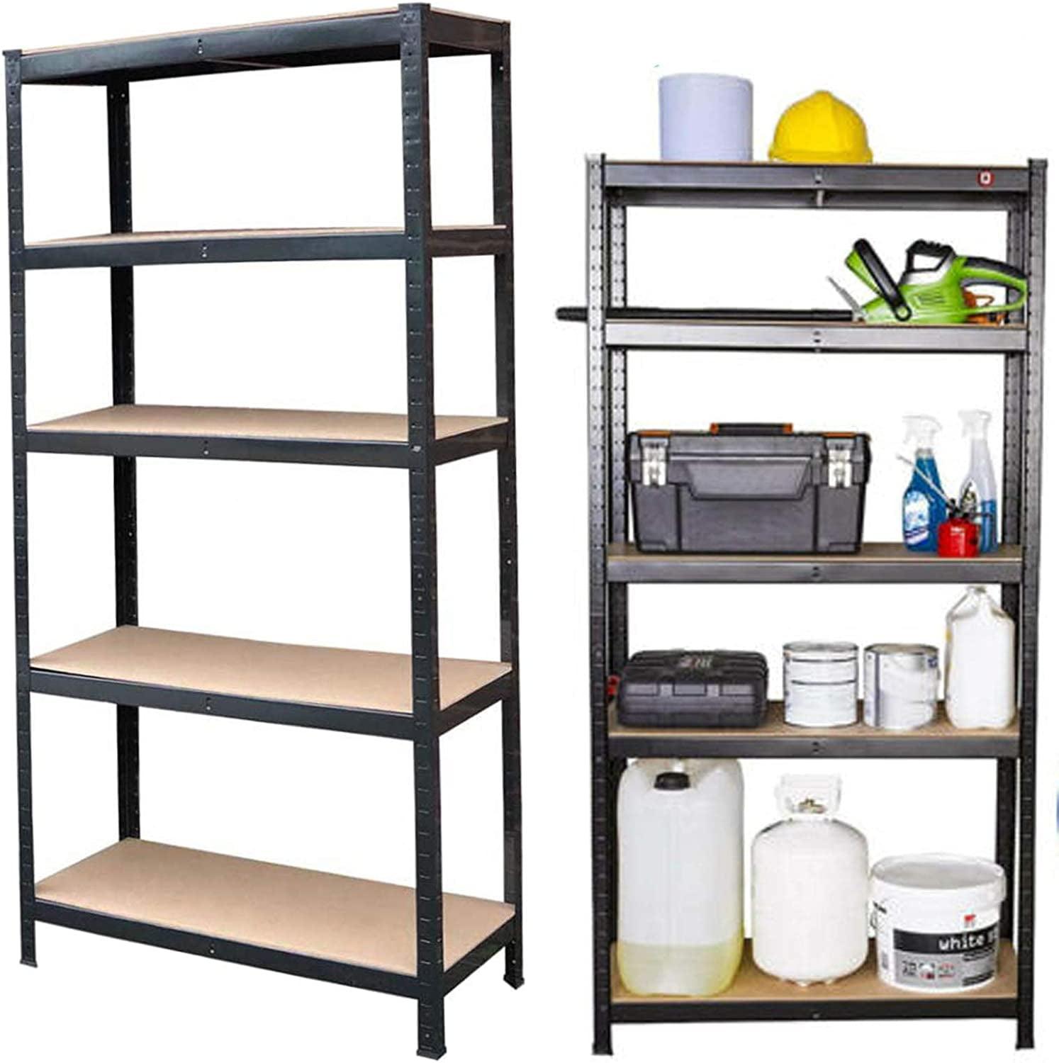 Dayplus 5-Shelf Heavy Duty Metal Muscle Rack Garage Shelving Storage Rack 150CM Shelf