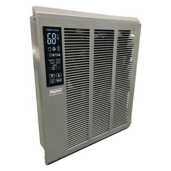 White Steel Programmable Touchscreen Wall Heater with Thermostat