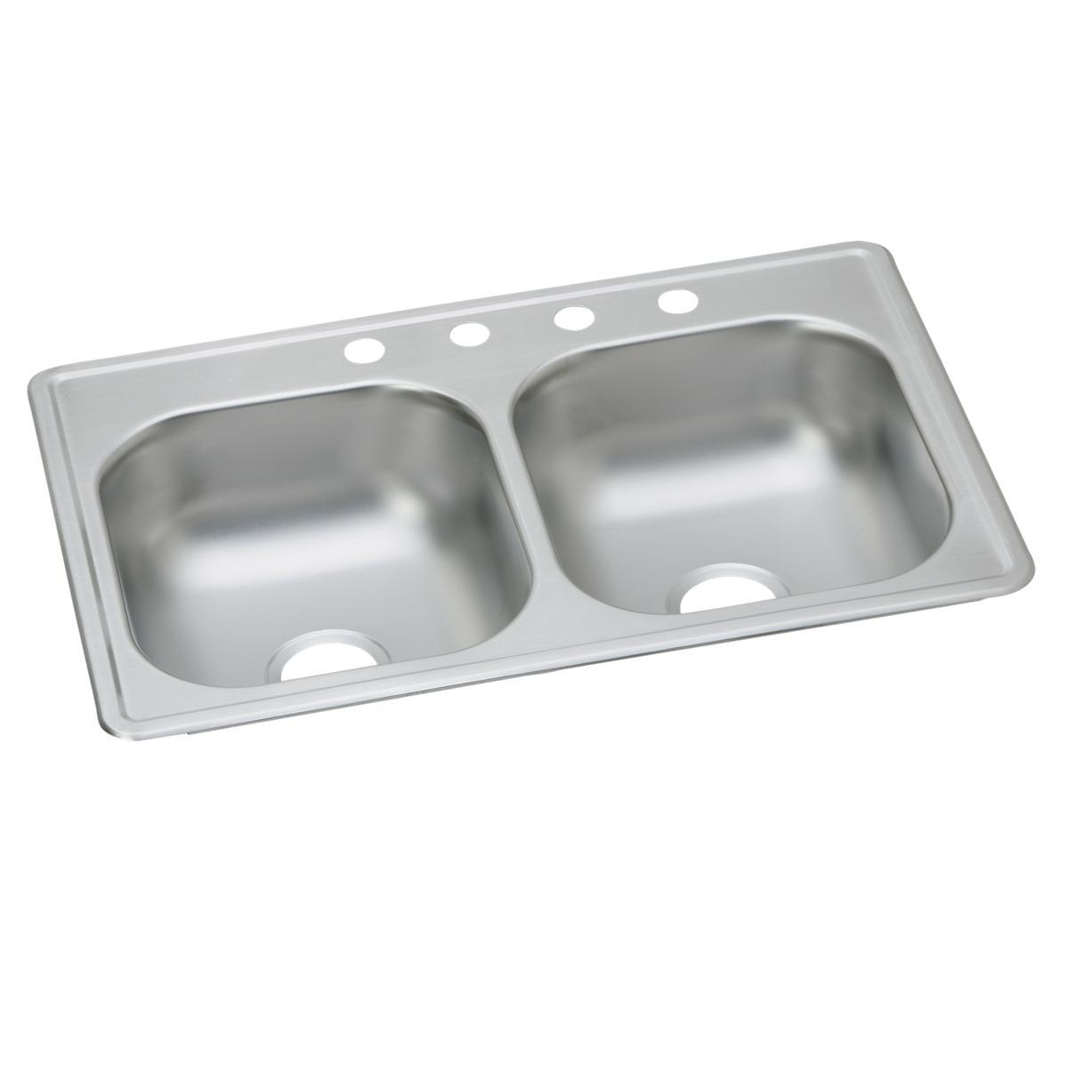 Dayton 33" L x 19" W Double Basin Drop-In Kitchen Sink