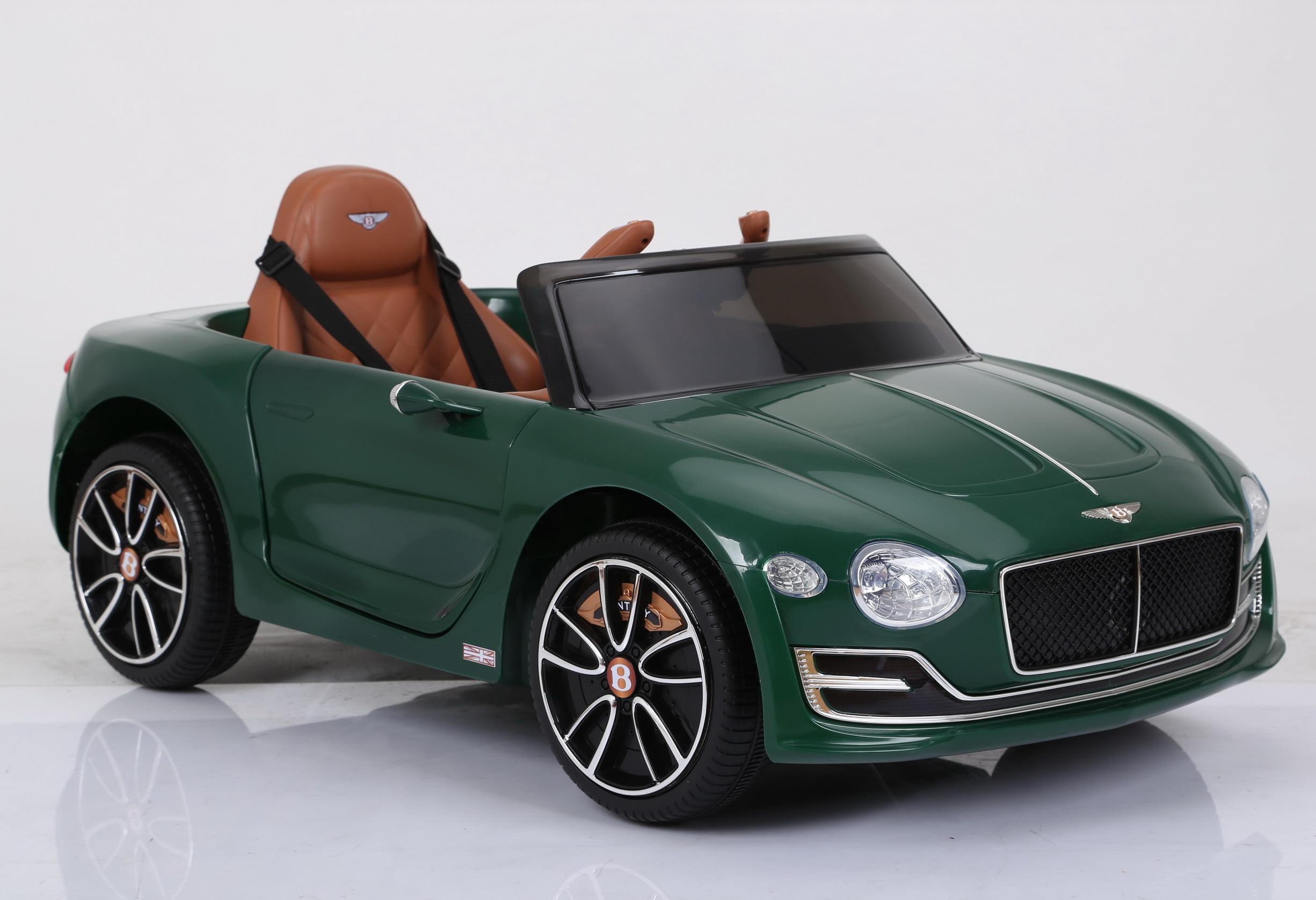 Dazone 12V Bentley Style Kids Ride on Truck Car, Manual/ Parental Remote Control Modes Truck Vehicle with Headlights, MP3 Port, Music for Children(Green)