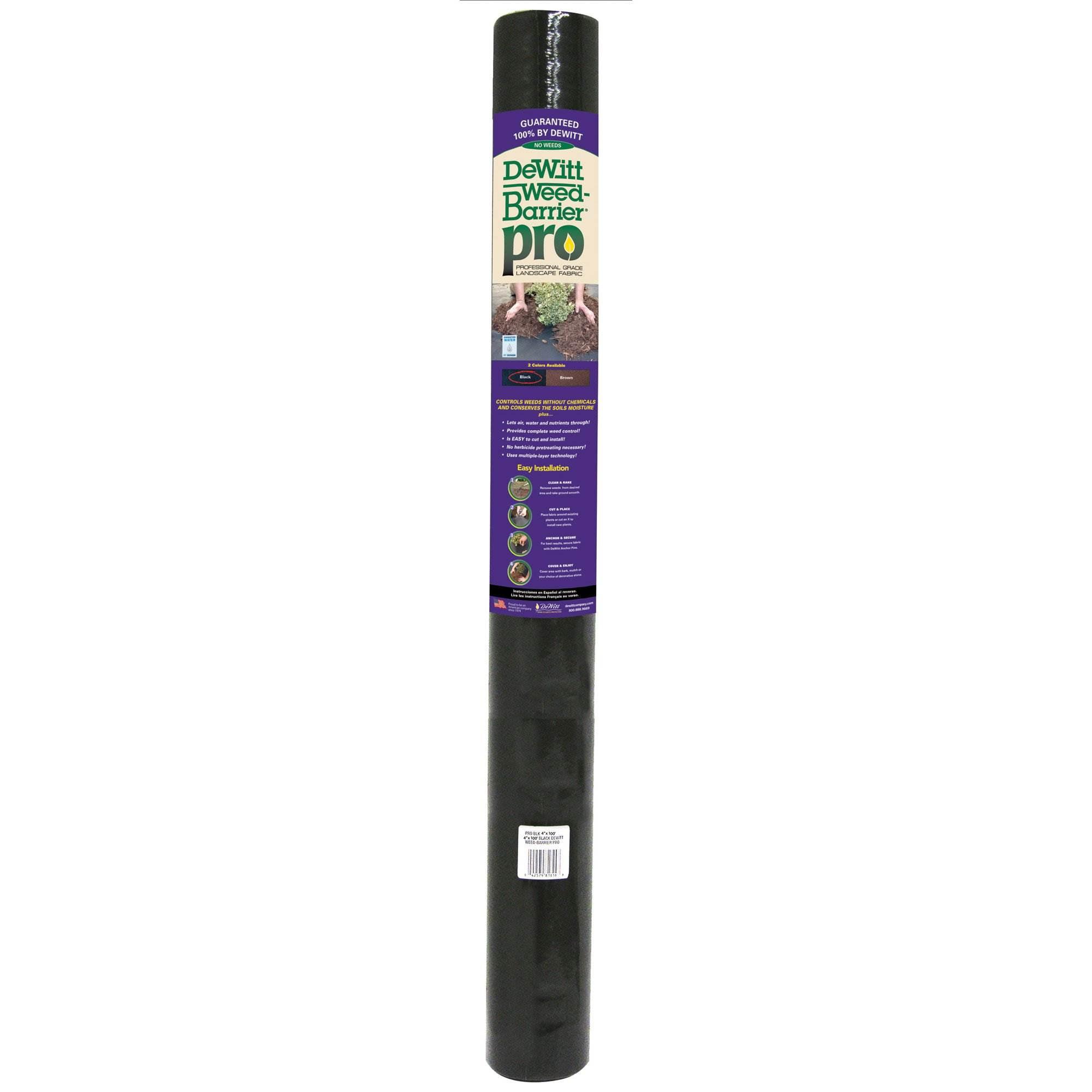 Weed Barrier Pro 3oz 4' x 100' Weed Barrier Landscape Fabric Ground Cover