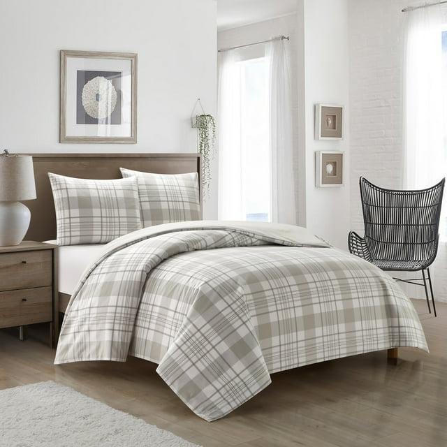 Dearfoams Modern & Contemporary Cotton Machine Woven Plaid Comforter Set