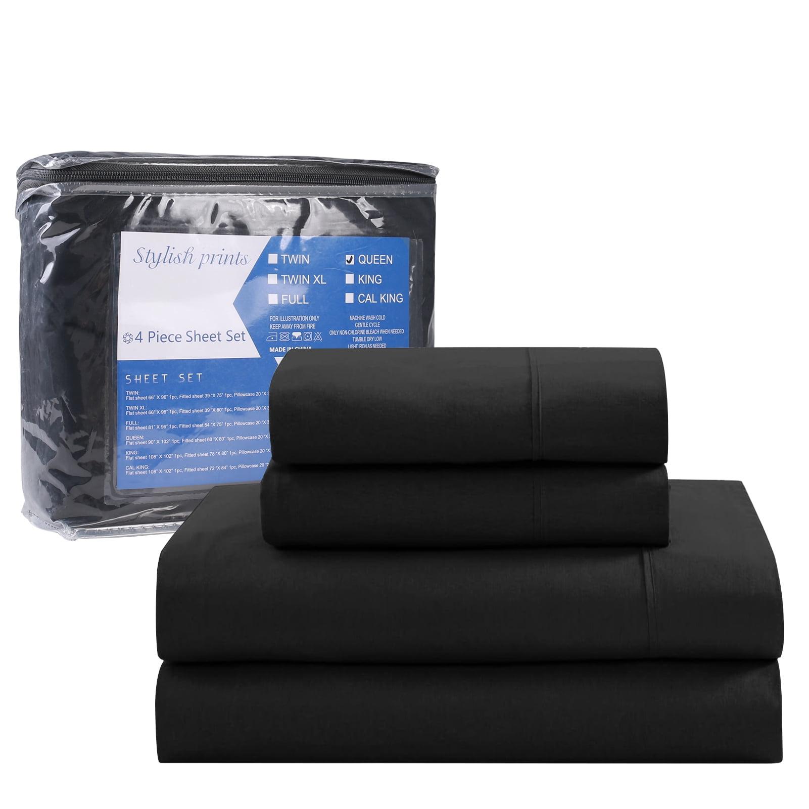 Emblem Home 4 Piece King Size Bed Sheets