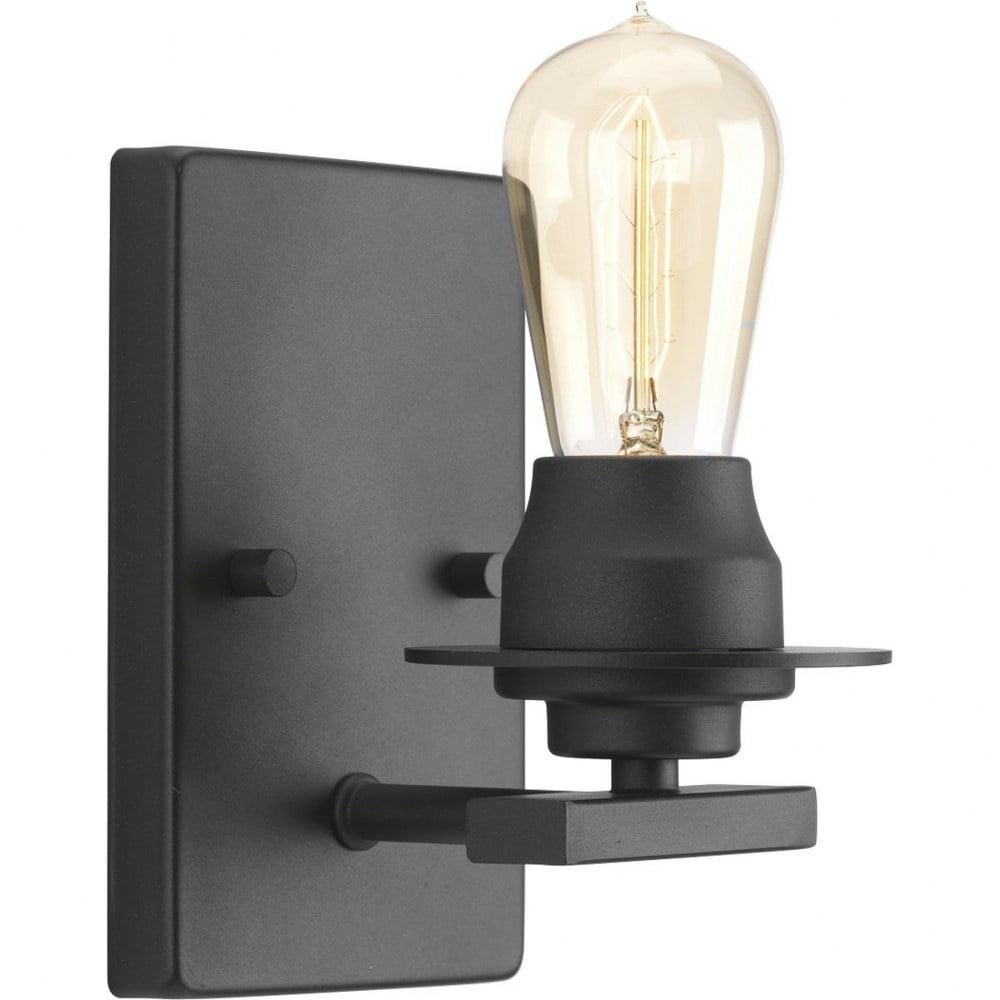 Graphite Nickel 8.5" Vintage Modern Wall Sconce