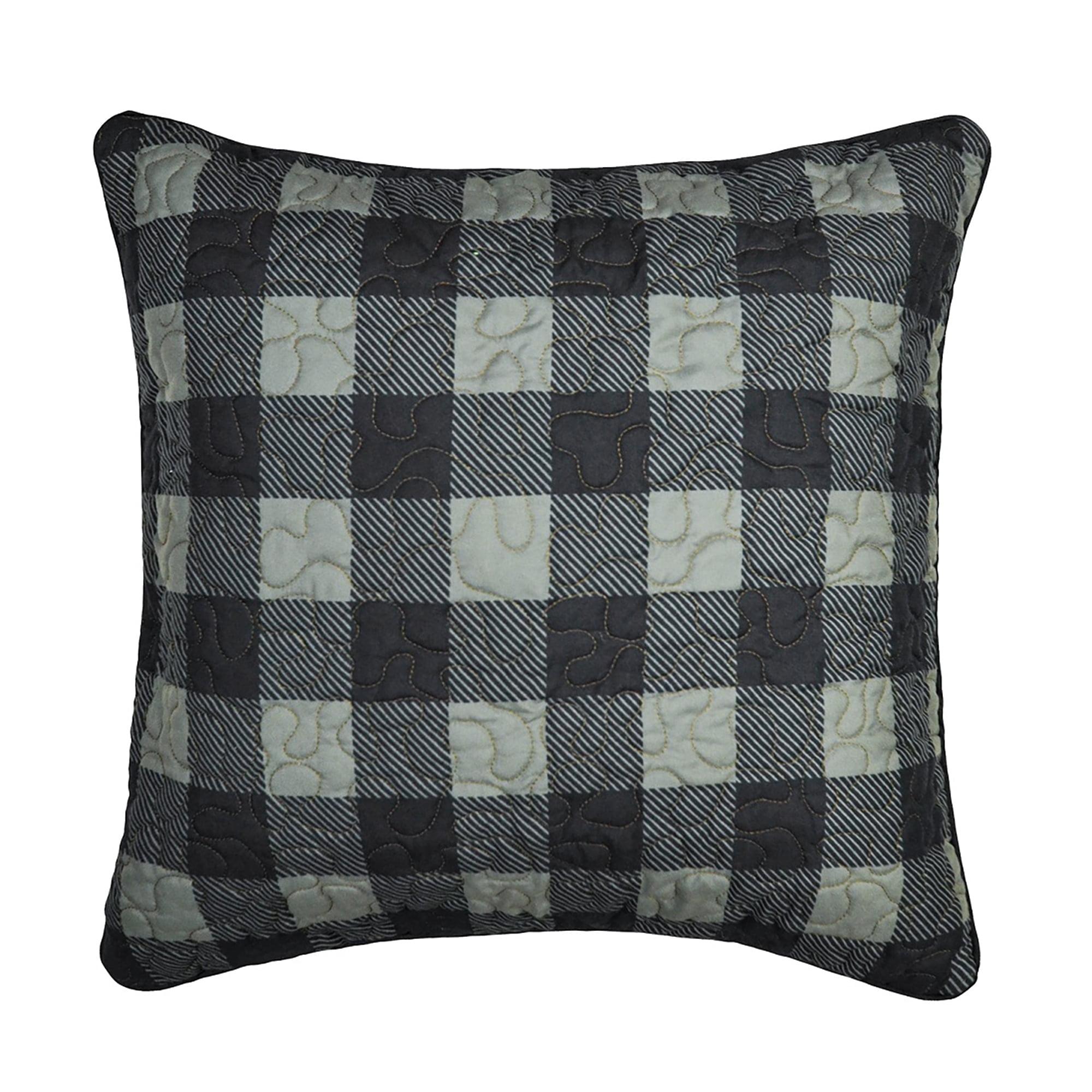 Donna Sharp Bear Walk Plaid Check Decorative Pillow