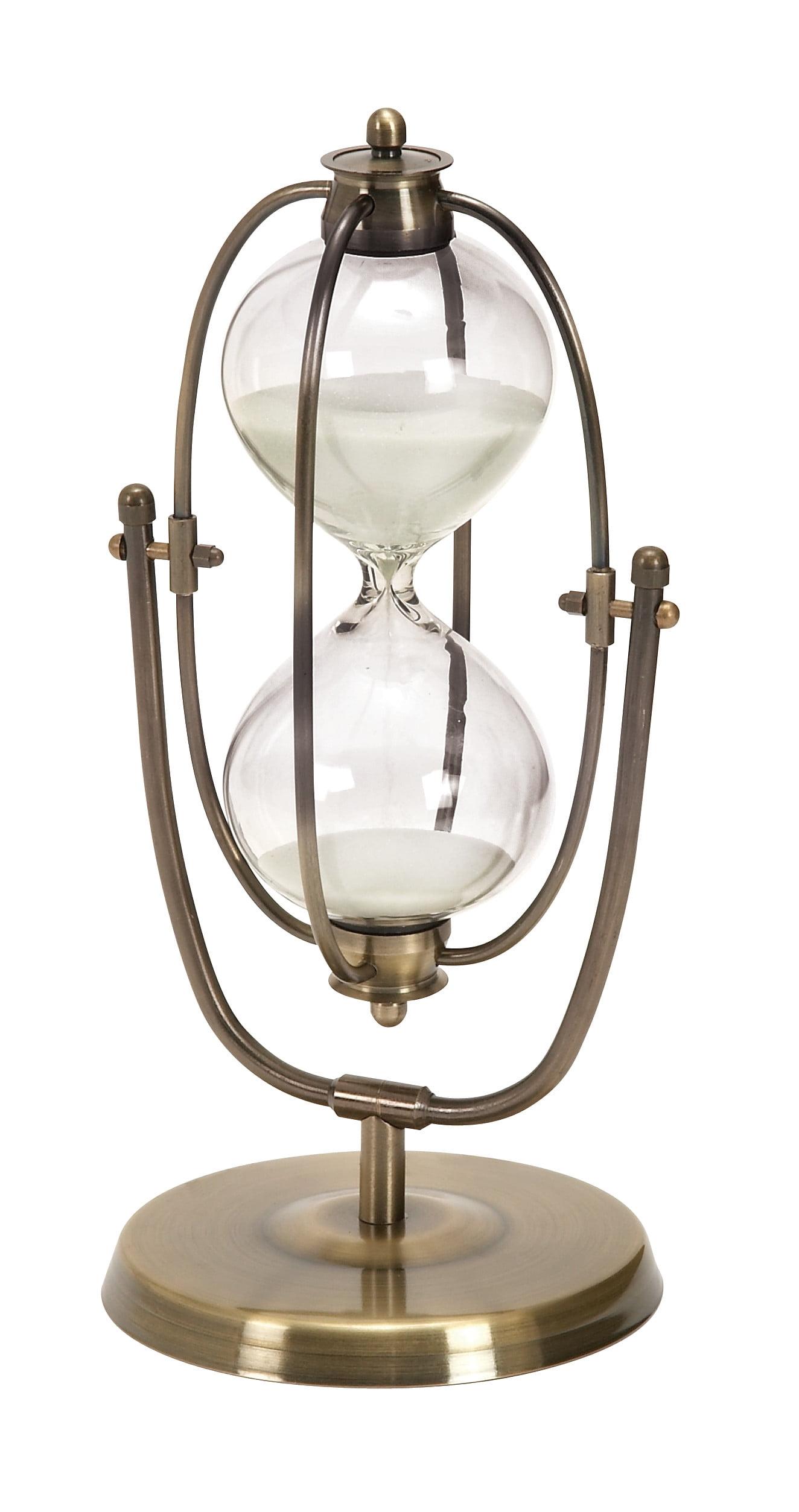 Elegant Brass & Glass 30-Minute Swivel Hourglass