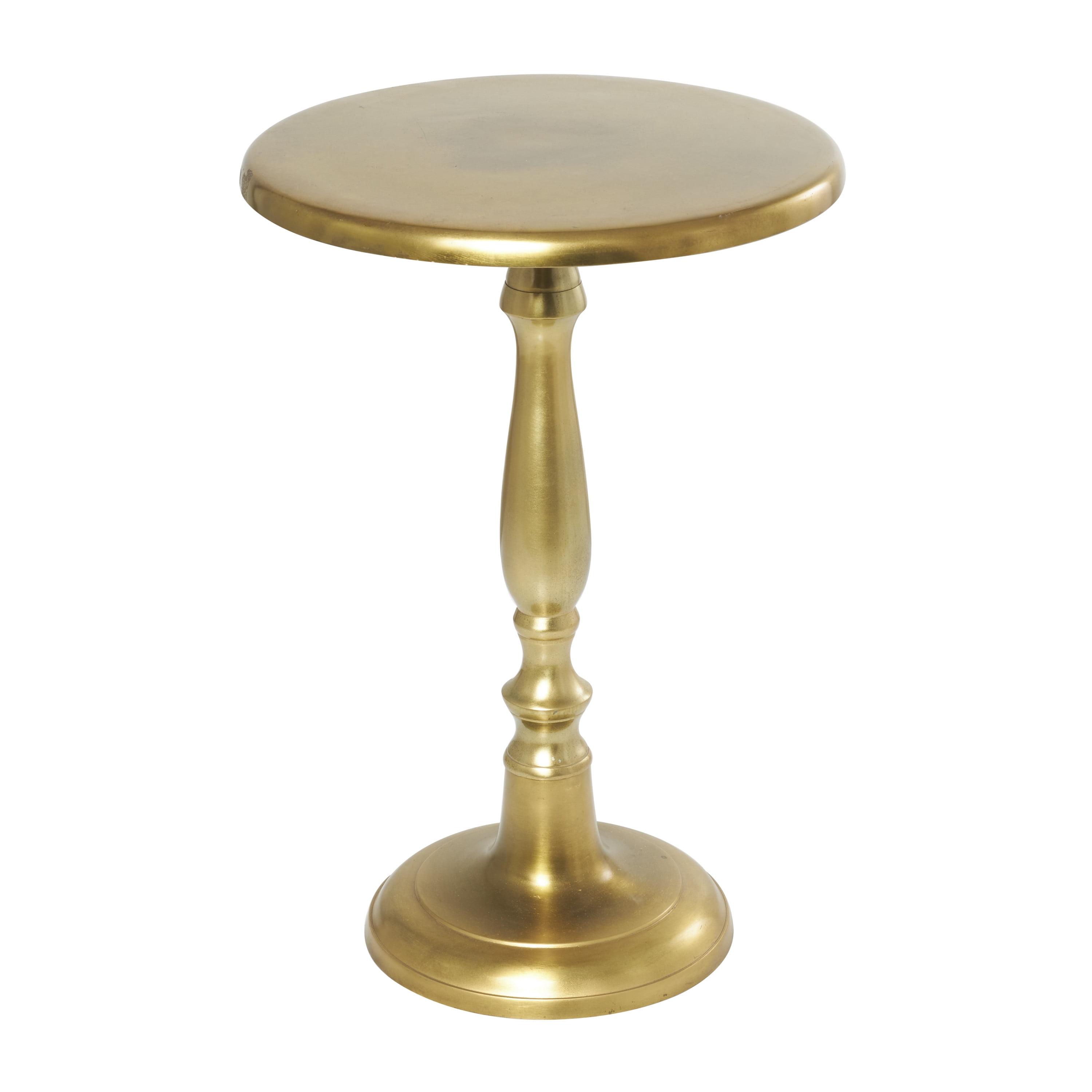 Fennimore Gold Aluminum Small Accent Table 22" x 15" x 15"