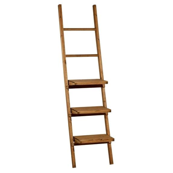 DecMode 18" x 11" 5-Tier Brown Wall Shelf