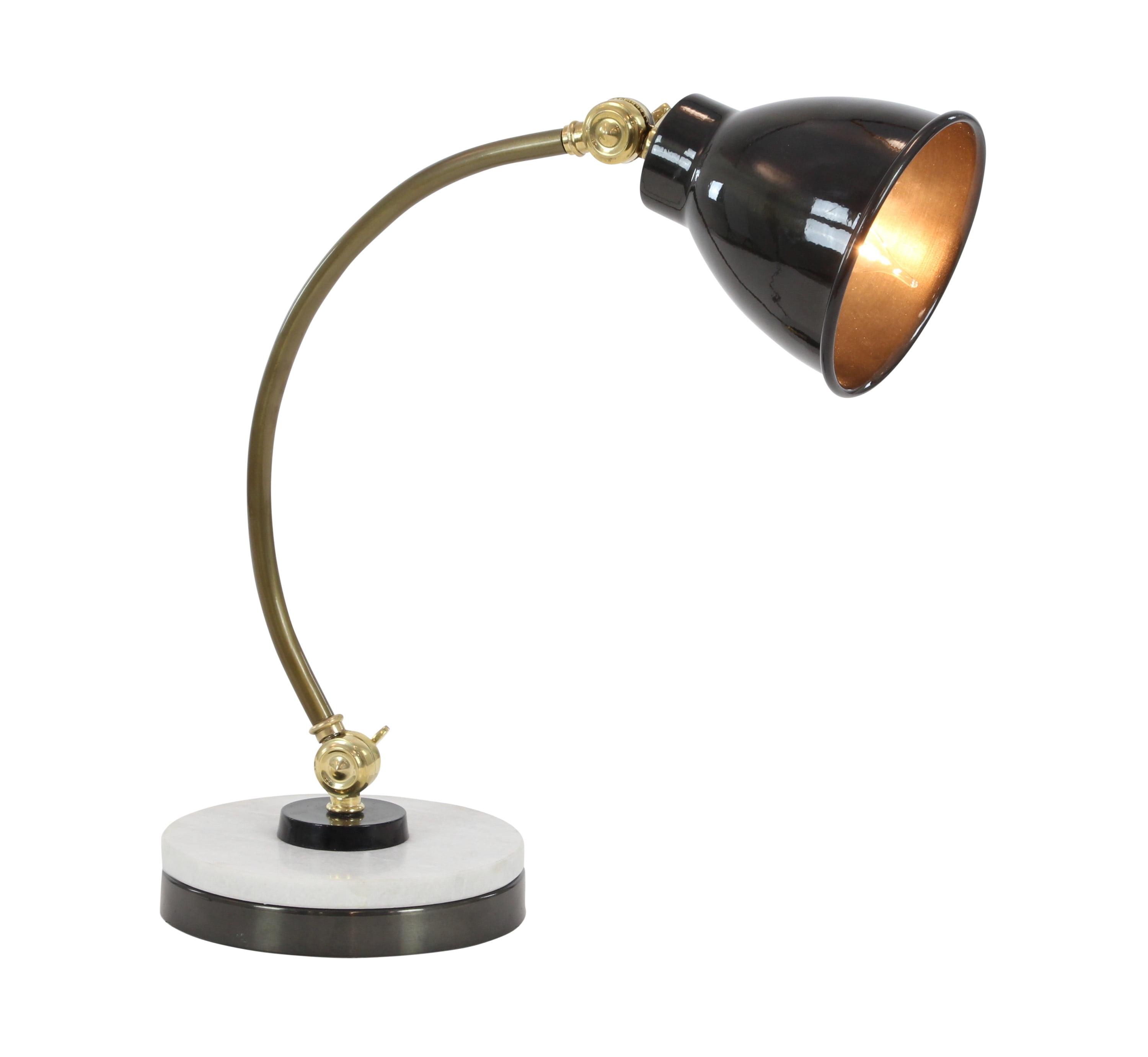 16" Metal Desk Lamp with Spotlight Shade Black - Olivia & May