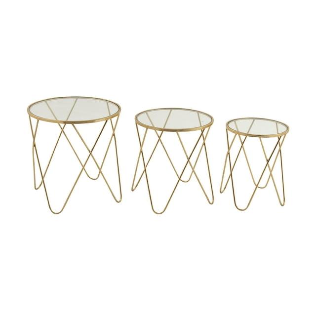 Mercer41 Minehead Glass Top Nesting Tables