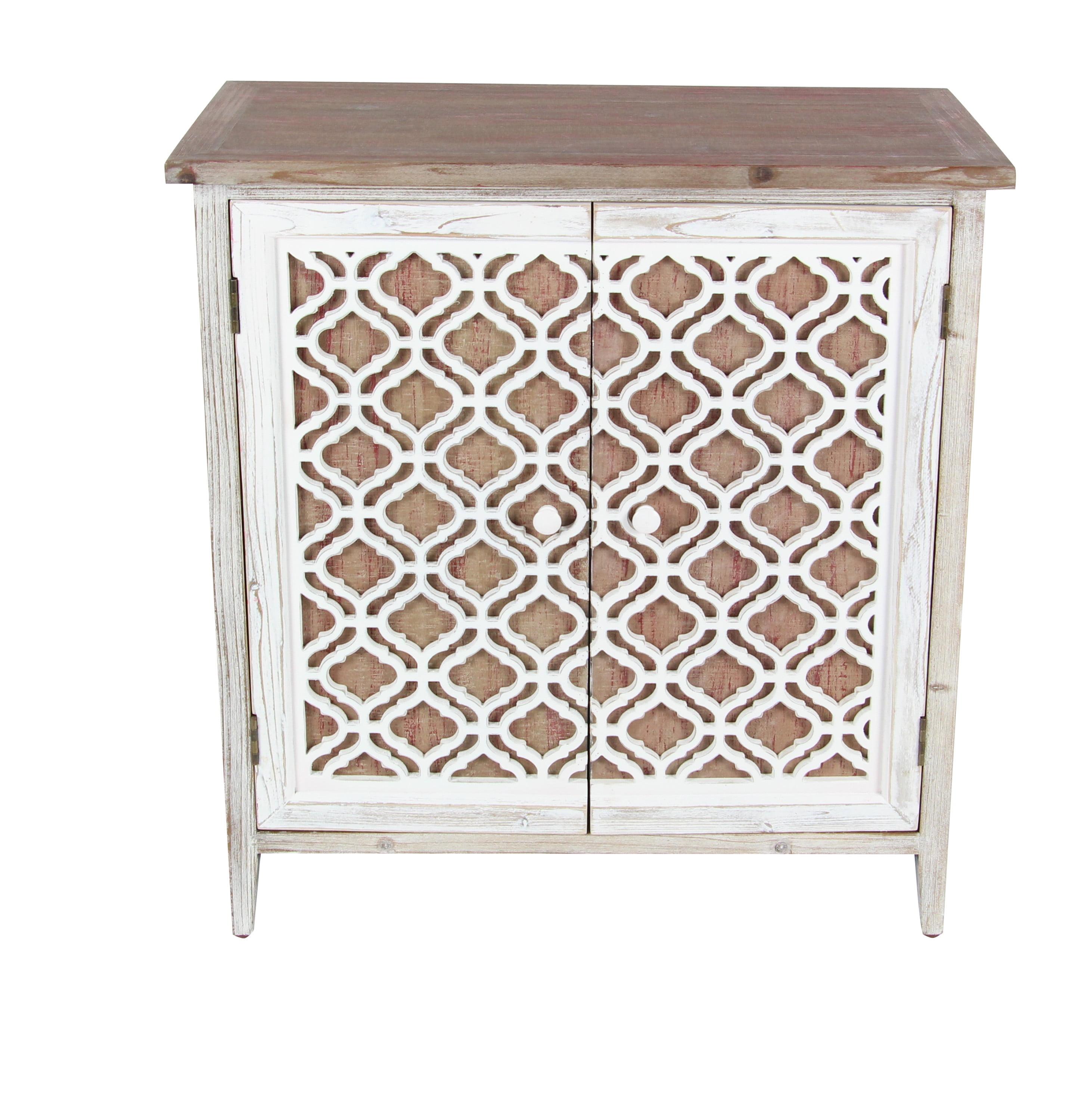 Rustic 2 Door Wooden Cabinet Brown - Olivia &#38; May