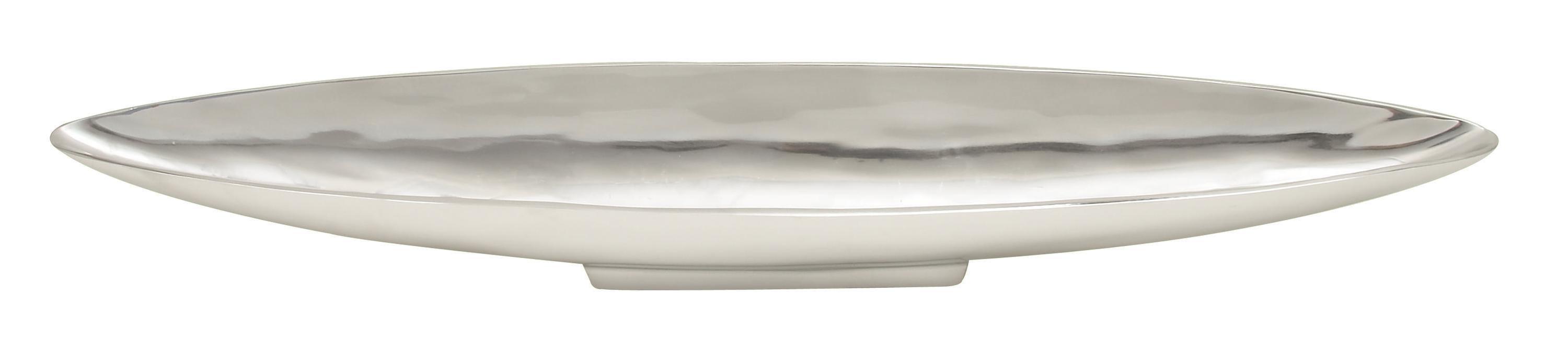 Ivy Bronx Hurtt Aluminum Metal Sleek Minimalistic Boat Decor Silver Tray
