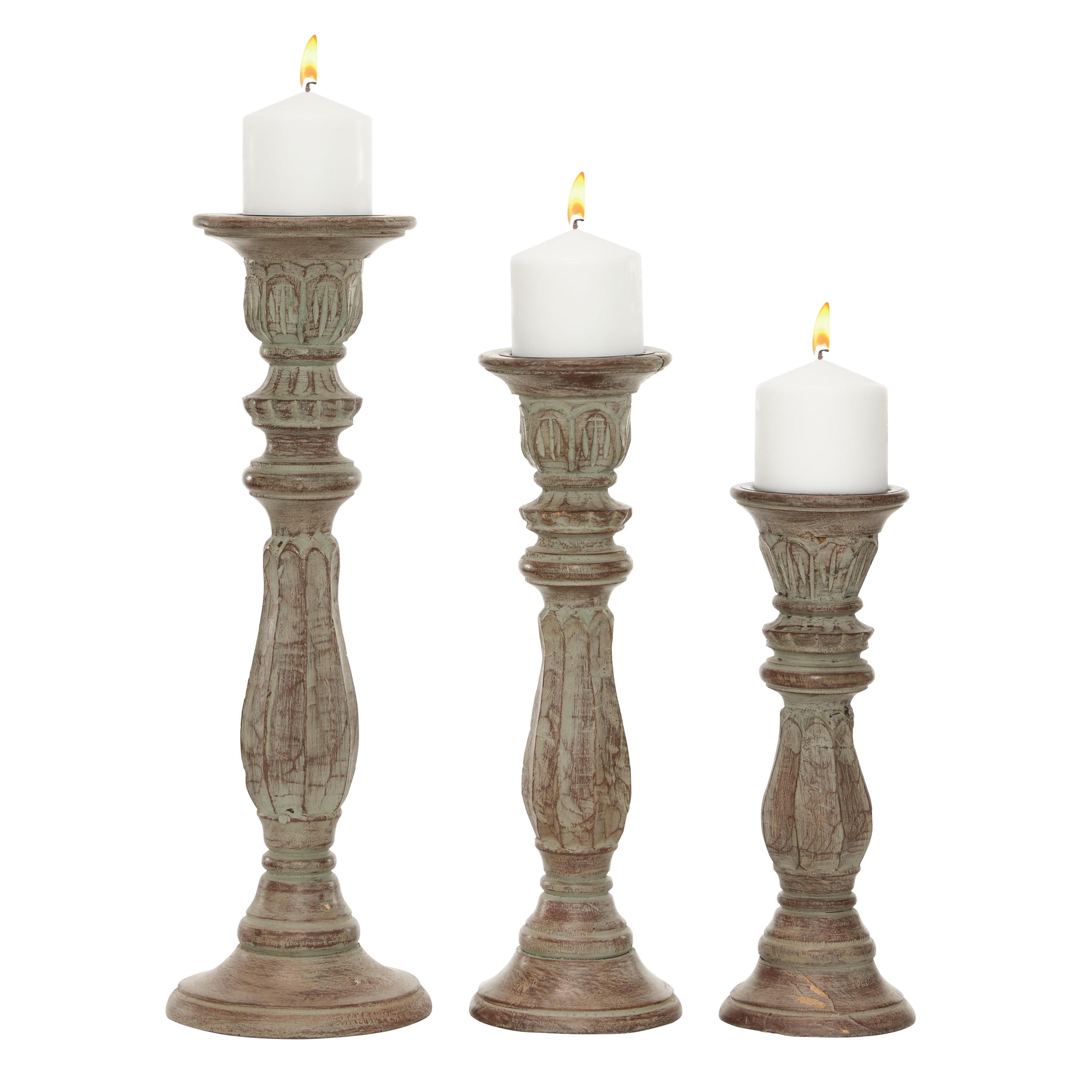 Elegant Traditional Mango Wood Candle Lantern Set, 3 Sizes