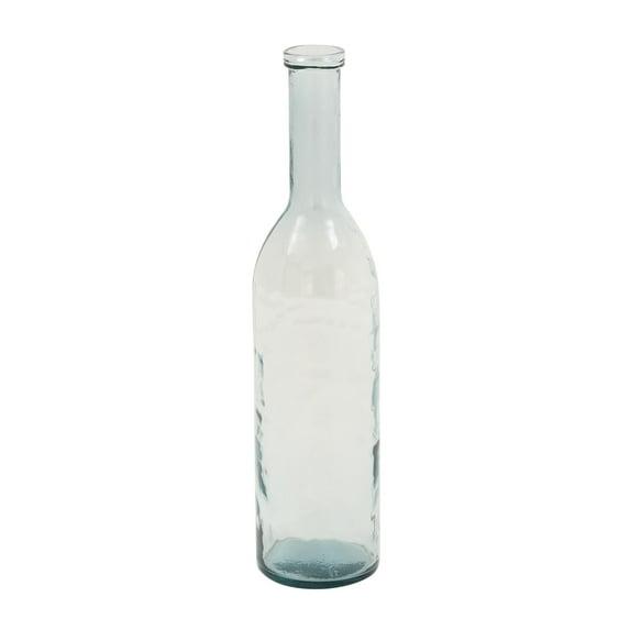 Highland Dunes Recycled Glass Handmade Spanish Decorative Blue Vase