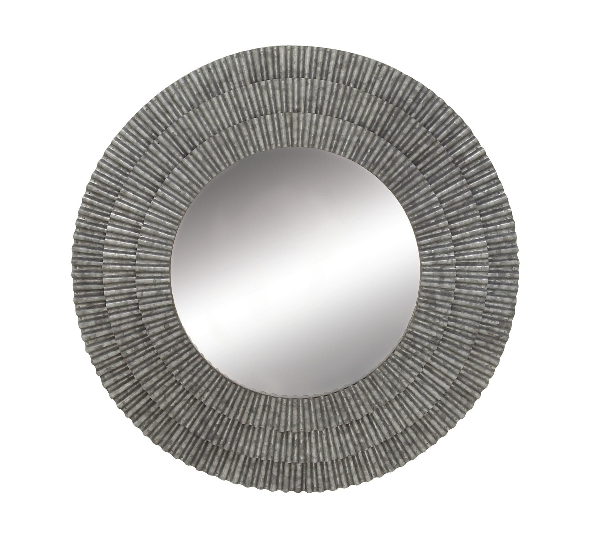 Farmhouse Metal Wall Mirror Gray - Olivia & May