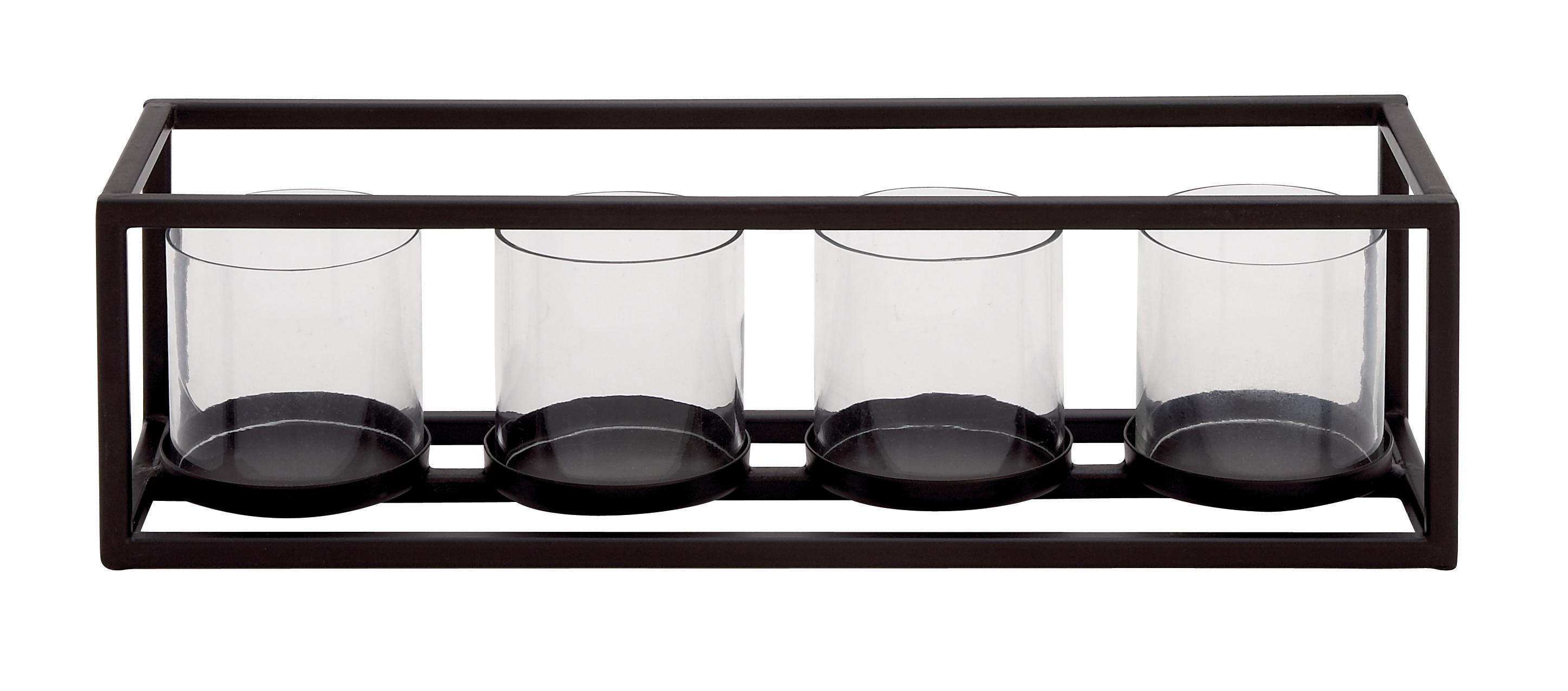 DecMode 4 Holder Black Metal Candelabra