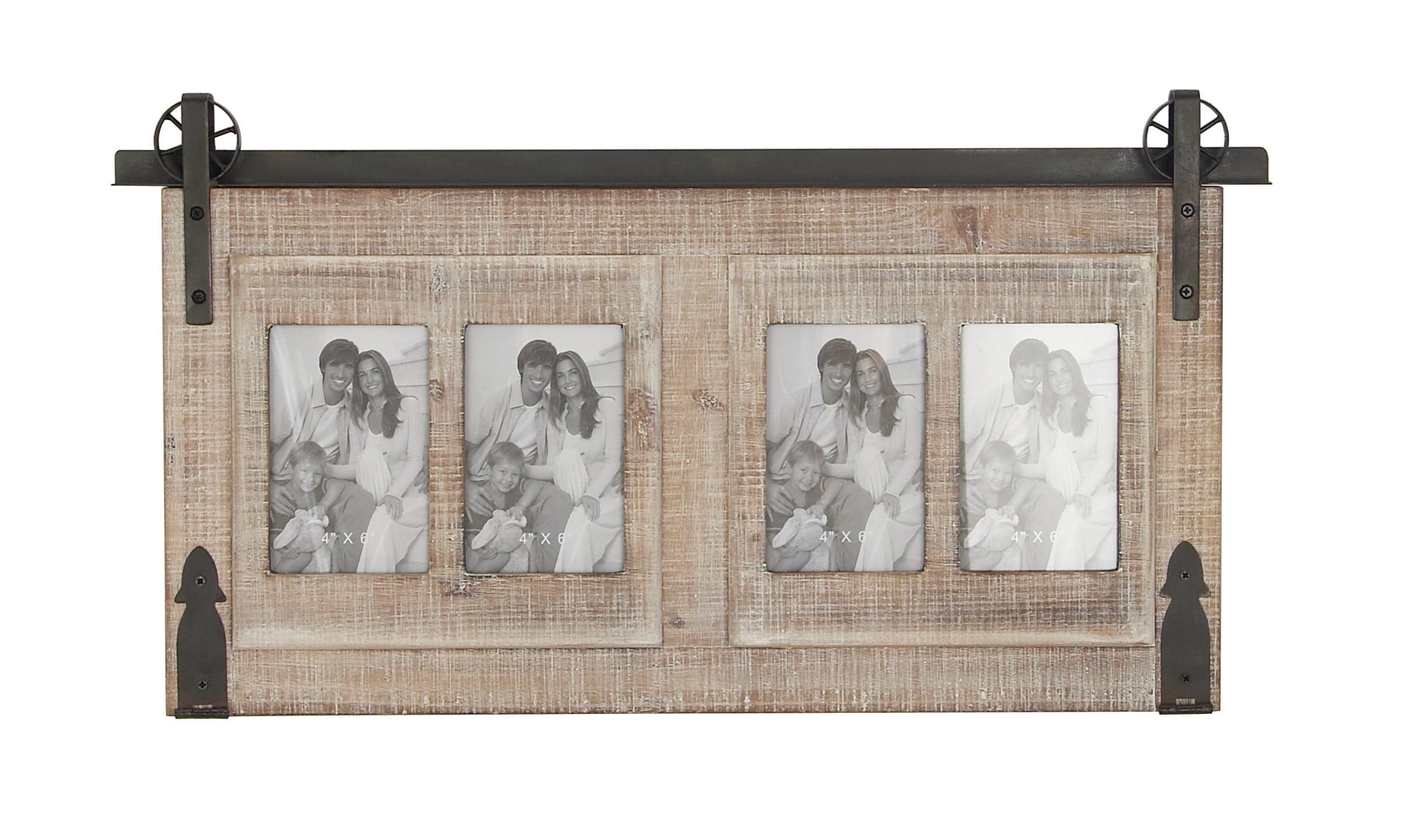Classic Black 26"x14" Wood Collage Wall Photo Frame