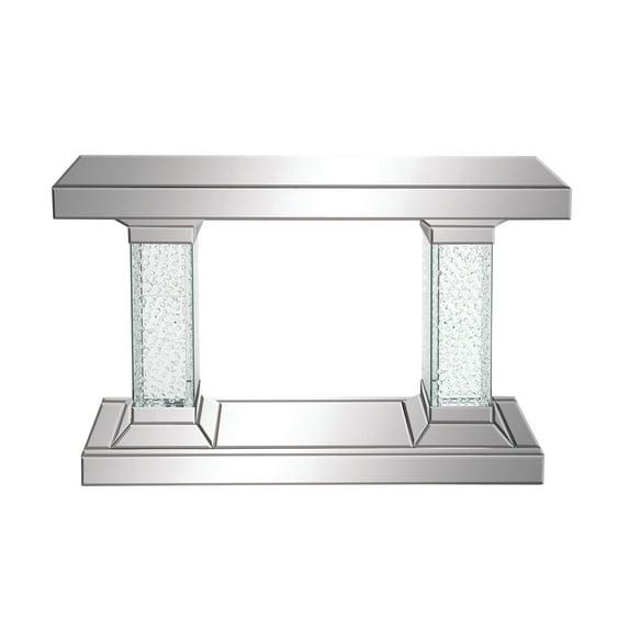 Olivia & May Glam Wood Console Table Clear