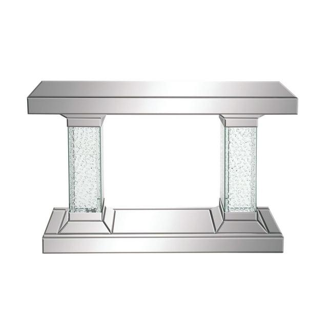 Olivia & May Glam Wood Console Table Clear