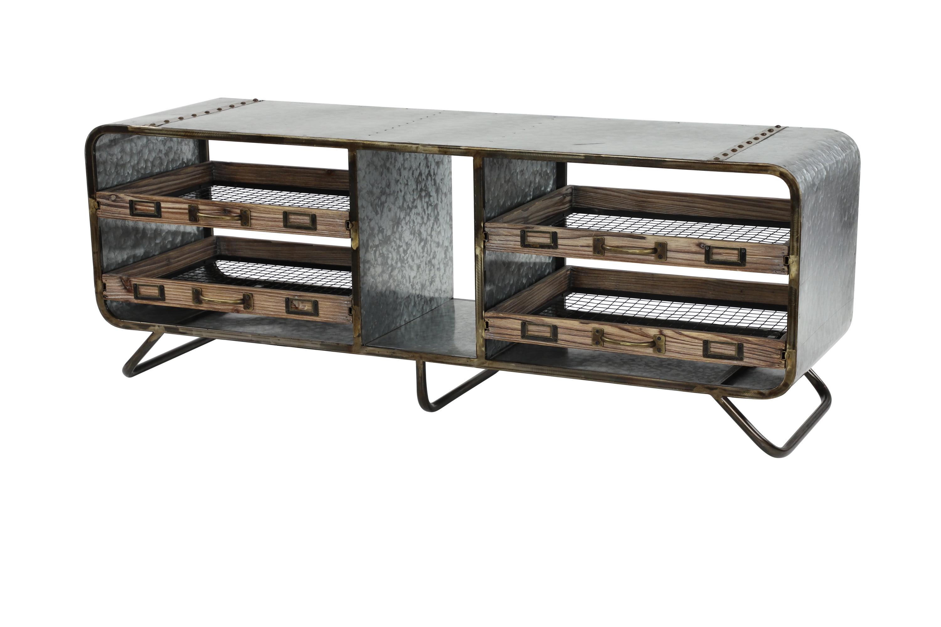 Industrial Storage Bench Gray - Olivia & May