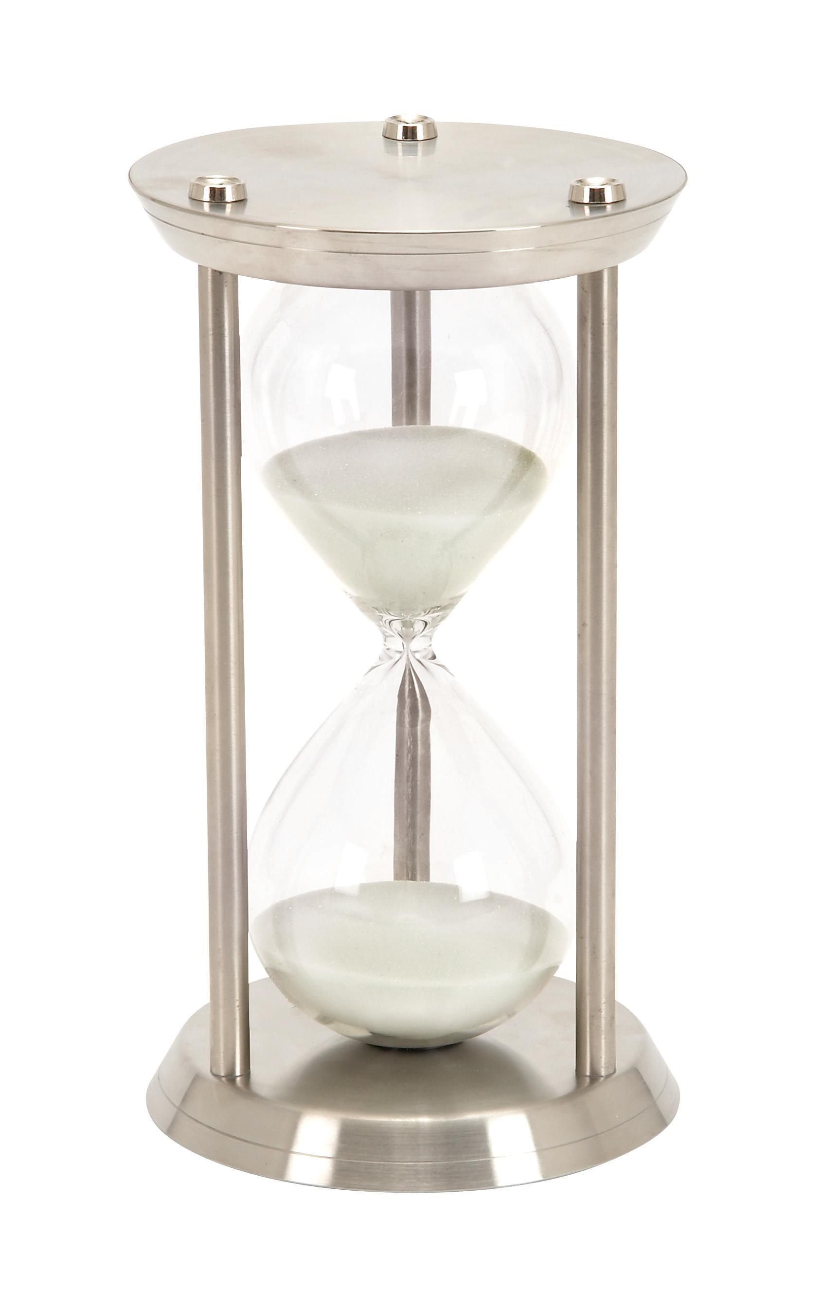 New Traditional Iron and Glass 60-Minute Hourglass (12") - Olivia & May