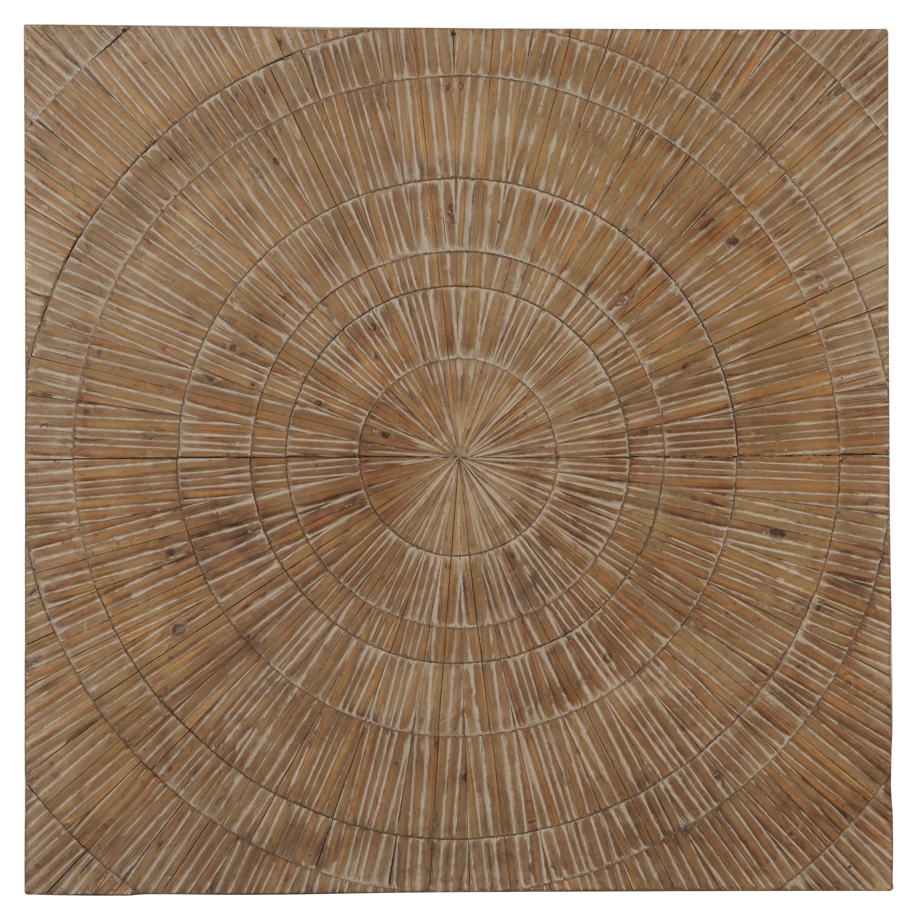 Wood Starburst Handmade Radial Wall Decor Brown - Olivia & May: Coastal Style, Abstract Art